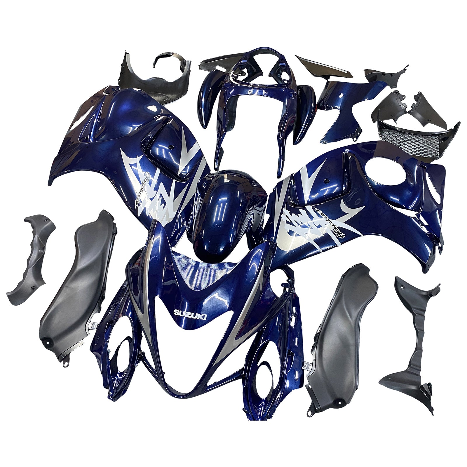 2008-2020 Suzuki GSX 1300 Hayabusa Blue Dark Metallic Hayabusa Racing Fairings Generic