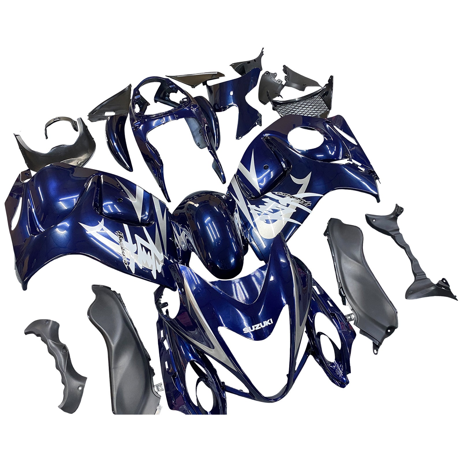 2008-2020 Suzuki GSX 1300 Hayabusa Blue Dark Metallic Hayabusa Racing Fairings Generic