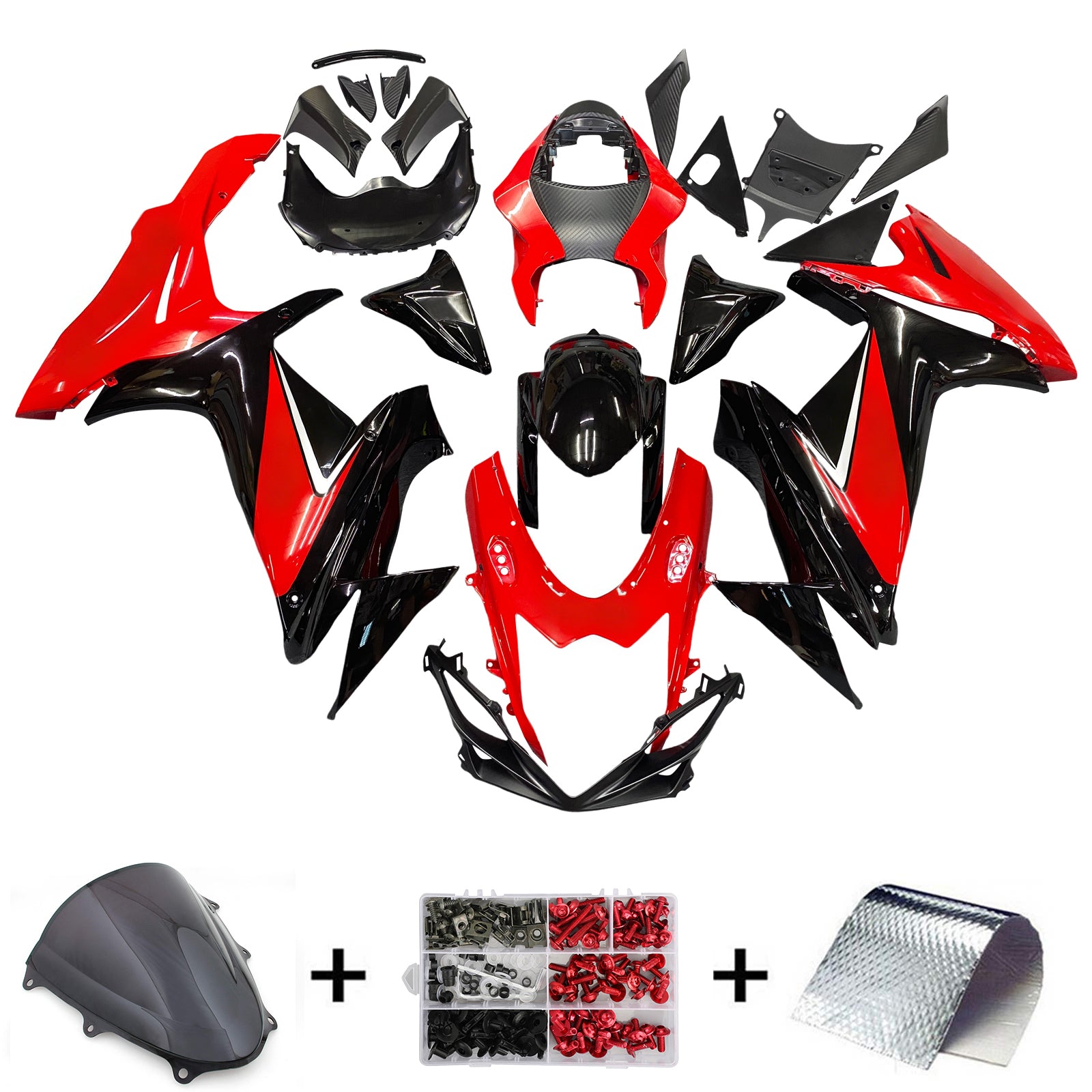 2011-2014 Suzuki K11 kåpe svart&Rødt sett