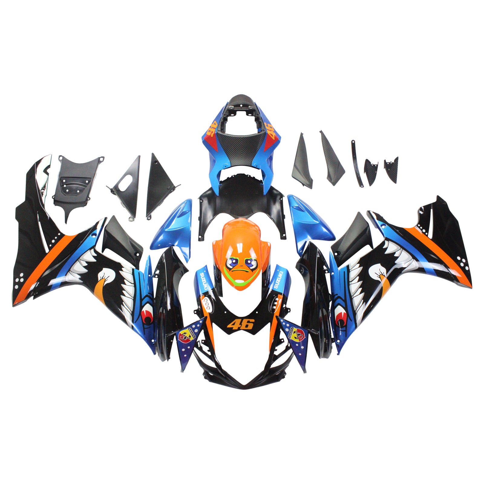 2011-2024 Suzuki GSXR 600/750 K11 Amotopart Injection Fairing Kit Bodywork Plastic ABS #101