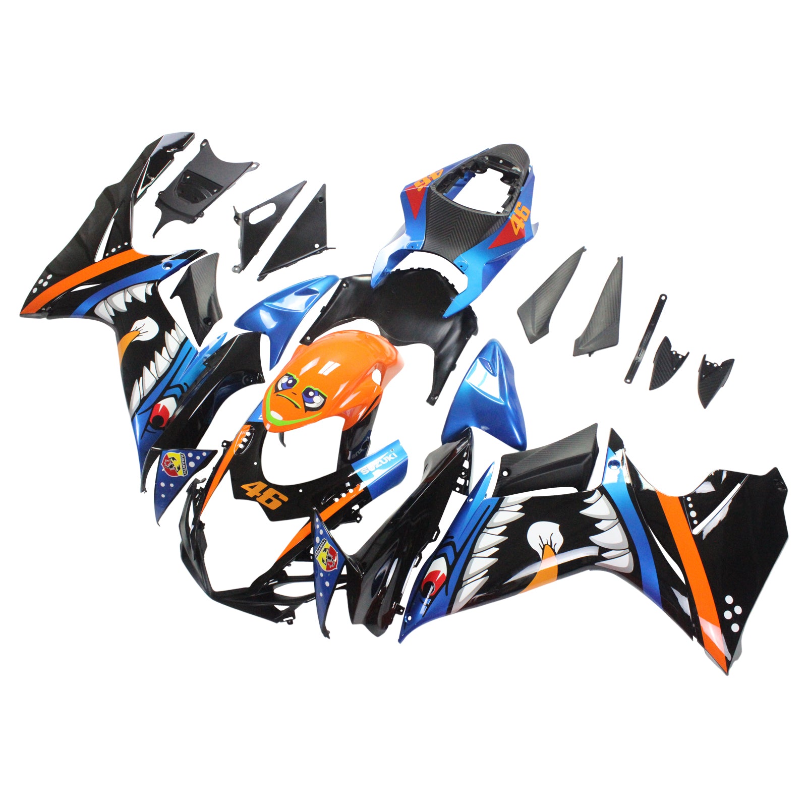 2011-2024 Suzuki GSXR 600/750 K11 Amotopart Injeksjon Fairing Kit karosseri plast ABS #101