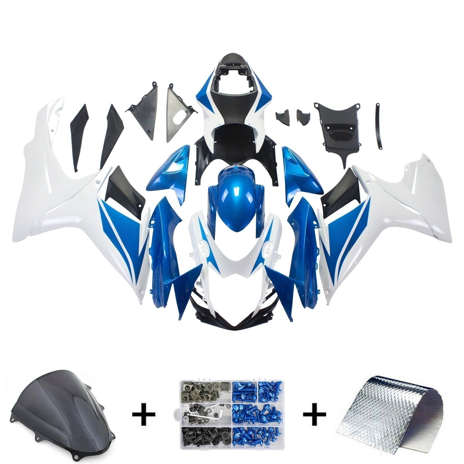 2011-2024 Suzuki GSXR 600/750 K11 Kit de carénage d'injection Amotopart carrosserie plastique ABS #101