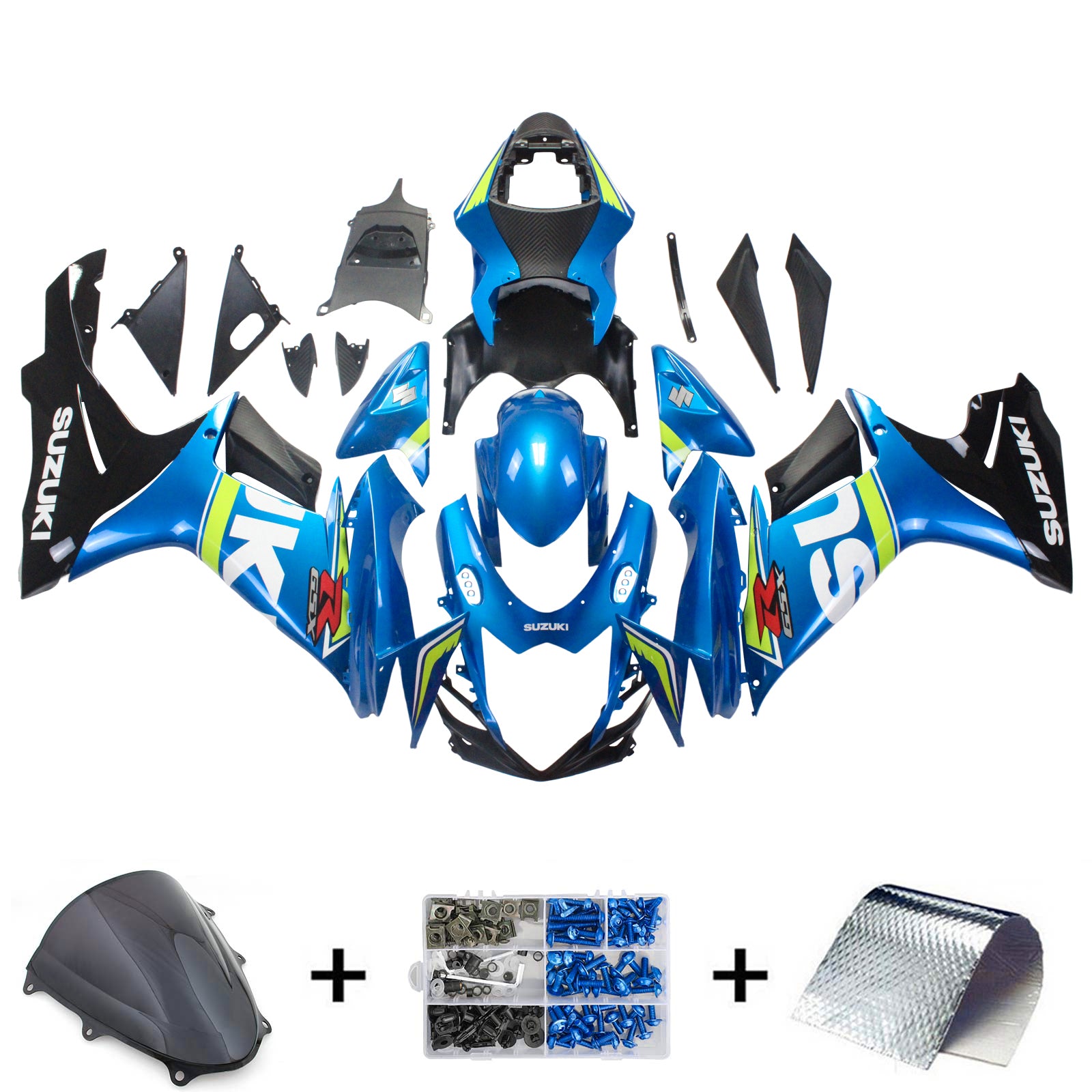 2011-2024 Suzuki GSXR 600/750 K11 Amotopart Injection Fairing Kit Bodywork Plastic ABS #101