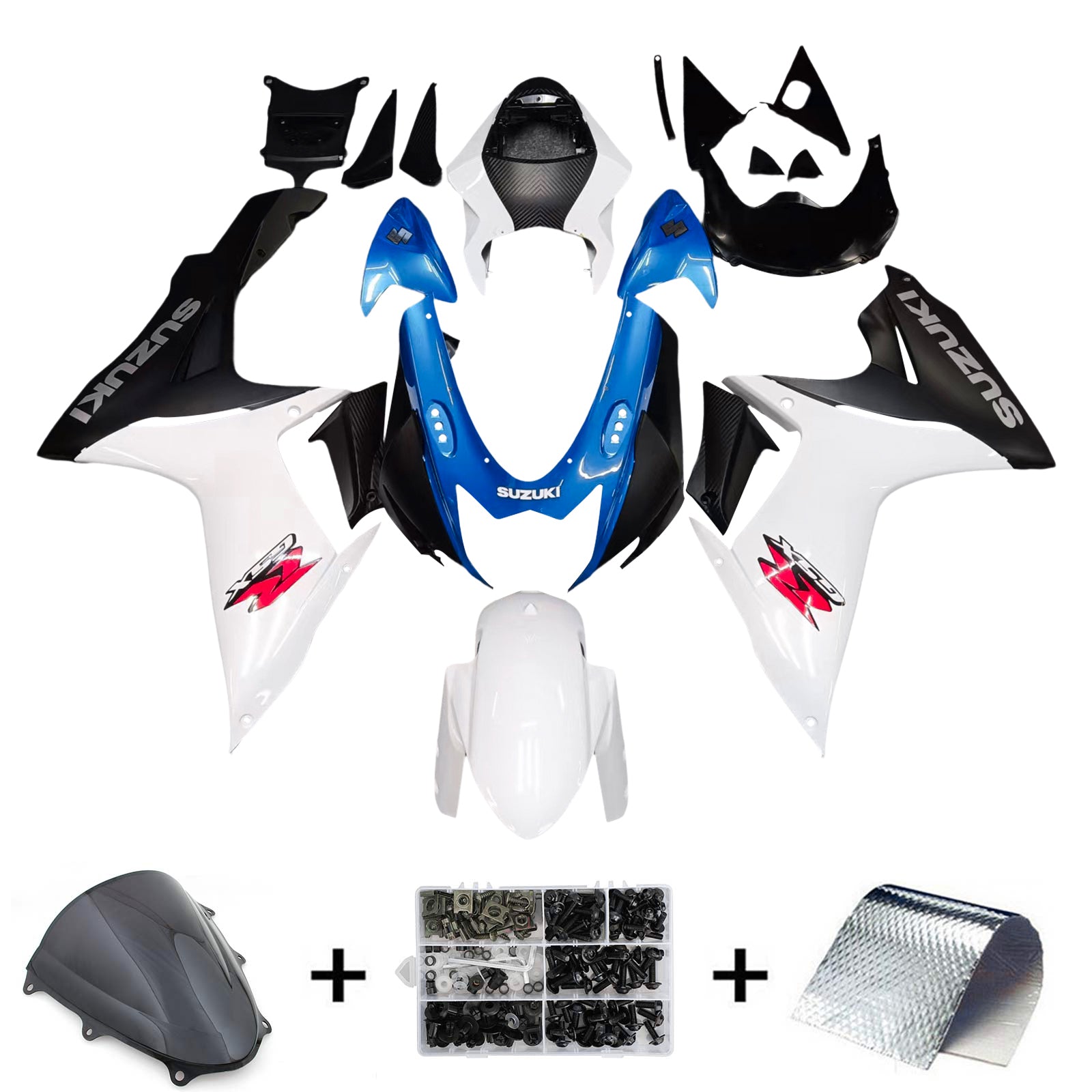 2011-2024 Suzuki GSXR 600/750 K11 Amotopart Injeksjon Fairing Kit karosseri plast ABS #101
