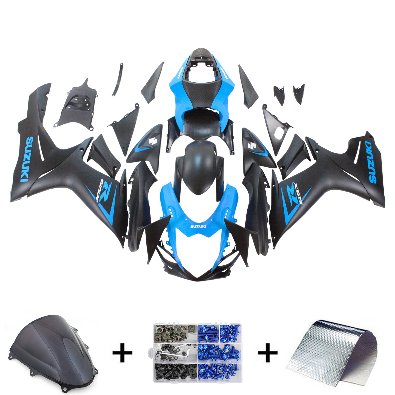 2011-2024 Suzuki GSXR 600/750 K11 Amotopart Injection Fairing Kit Bodywork Plastic ABS #101