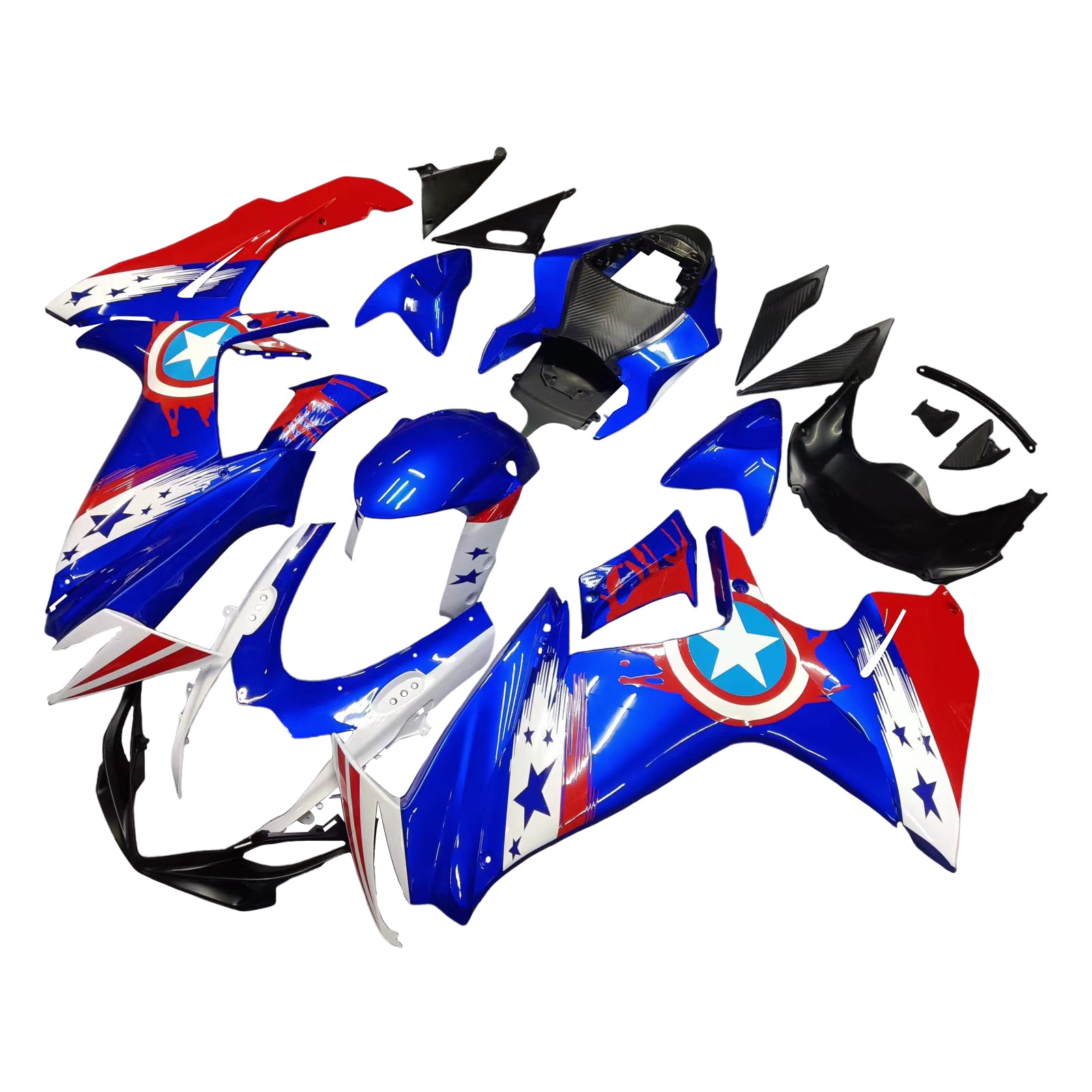 2011-2024 Suzuki GSXR 600/750 K11 Amotopart Injection Fairing Kit Bodywork Plastic ABS #101