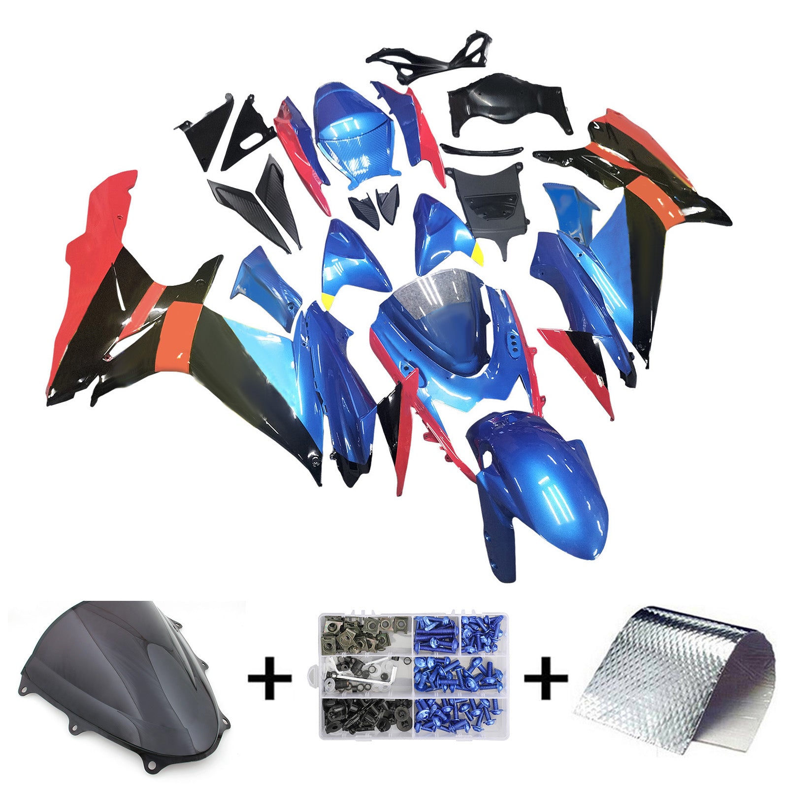 2011-2024 Suzuki GSXR 600/750 K11 Amotopart Injectiekuipset Carrosserie Kunststof ABS #101