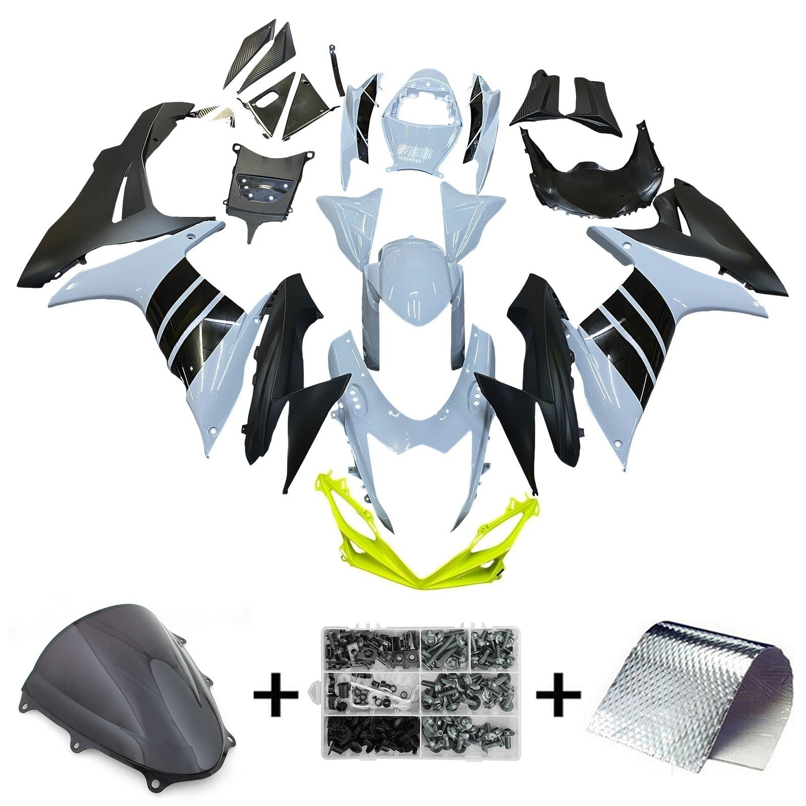 2011-2024 Suzuki GSXR 600/750 K11 Kit de carénage d'injection Amotopart carrosserie plastique ABS #101