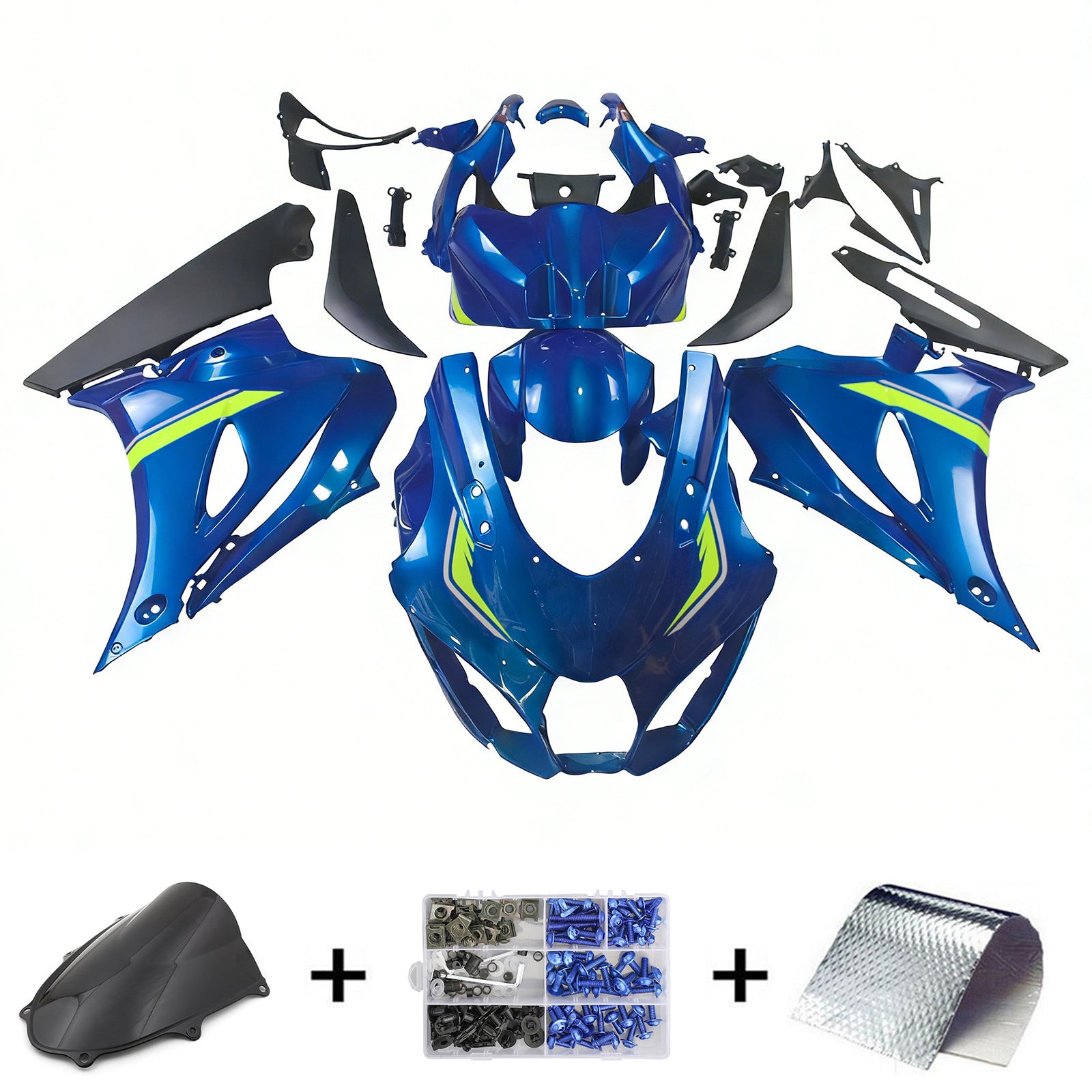 2017-2025 Suzuki GSXR1000 K17 Kit de carénage d'injection carrosserie plastique ABS #101