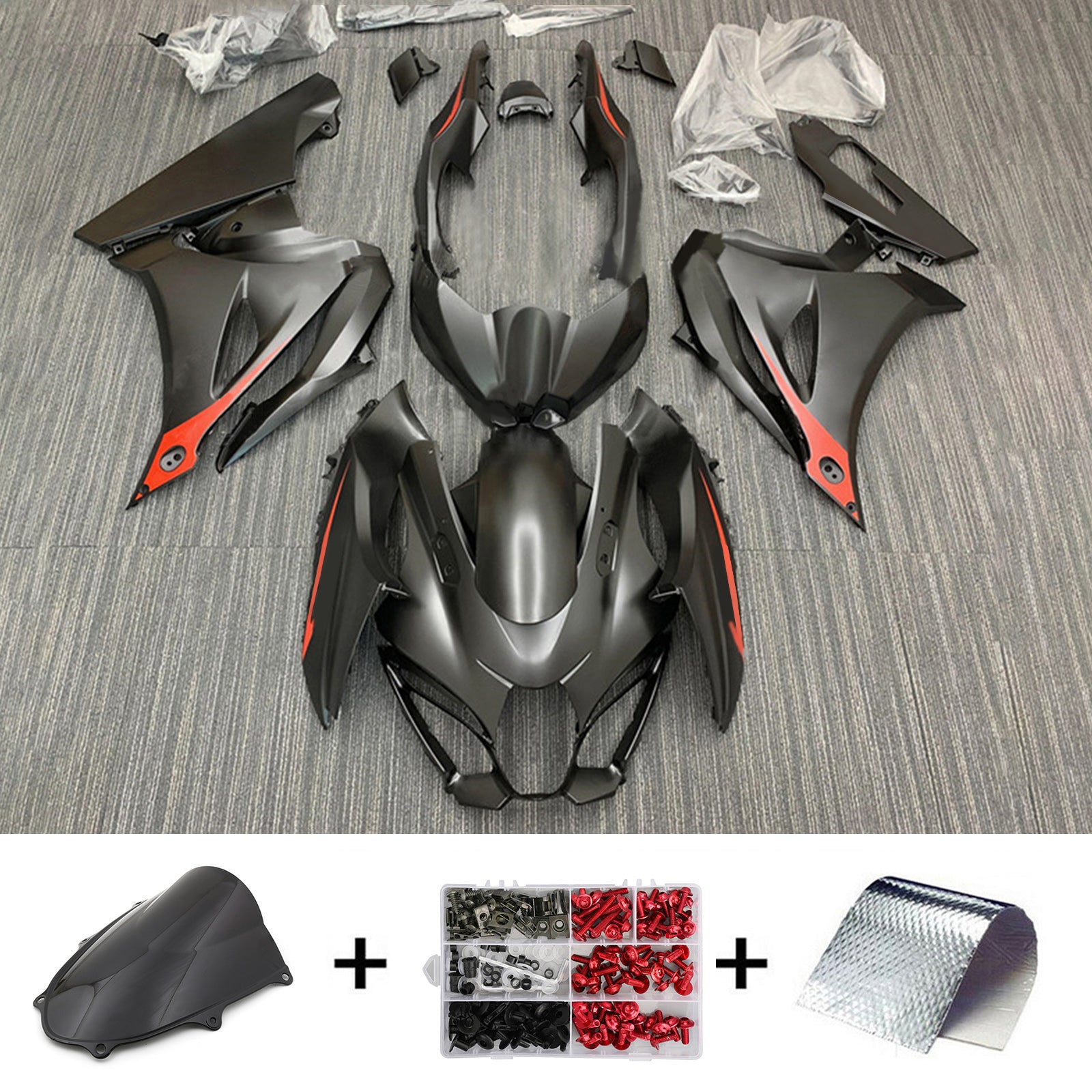 2017-2024 Suzuki GSXR1000 K17 Kit de carénage d'injection carrosserie plastique ABS #101