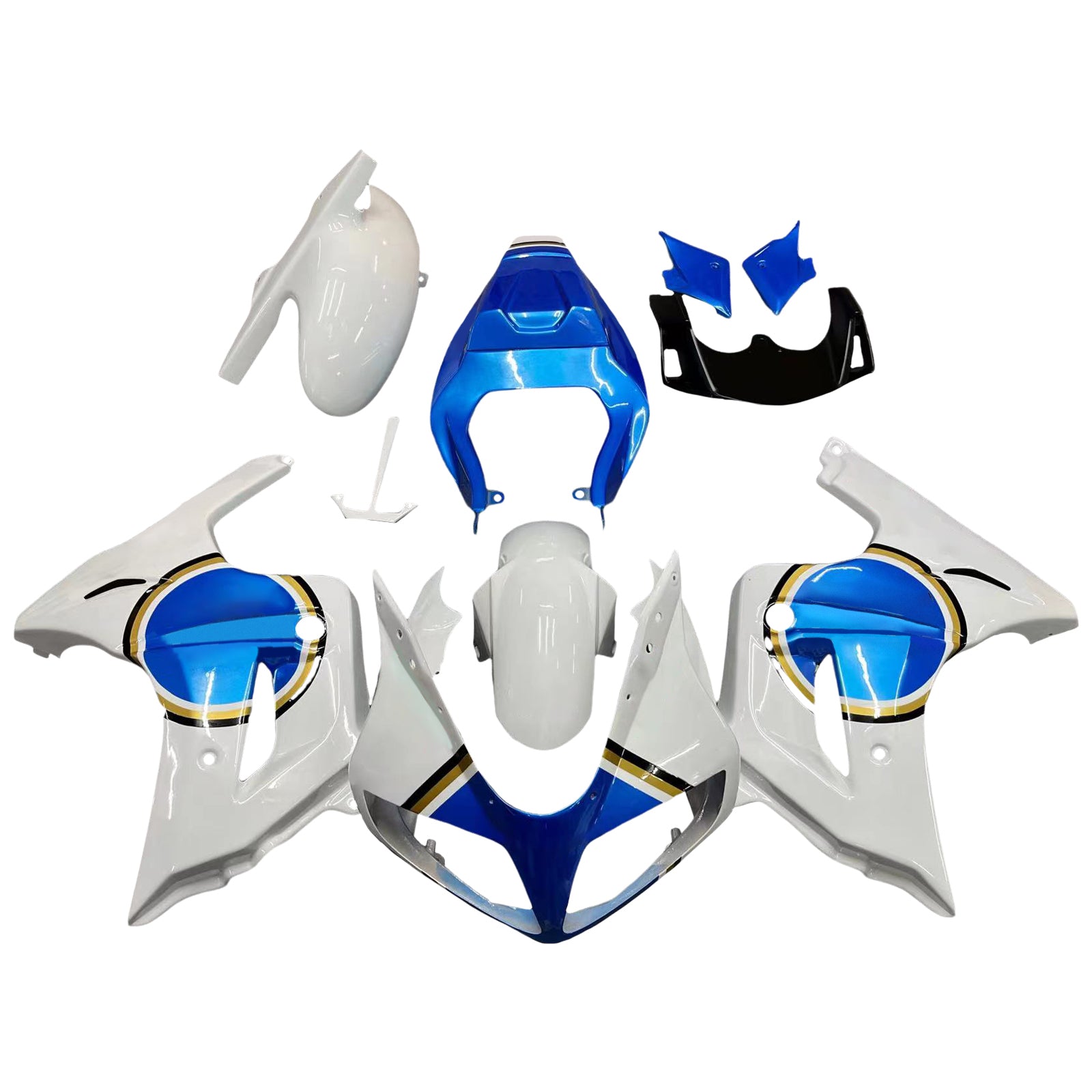 2003-2013 Suzuki SV650 Amotopart Kit de carénage d'injection carrosserie plastique ABS #101