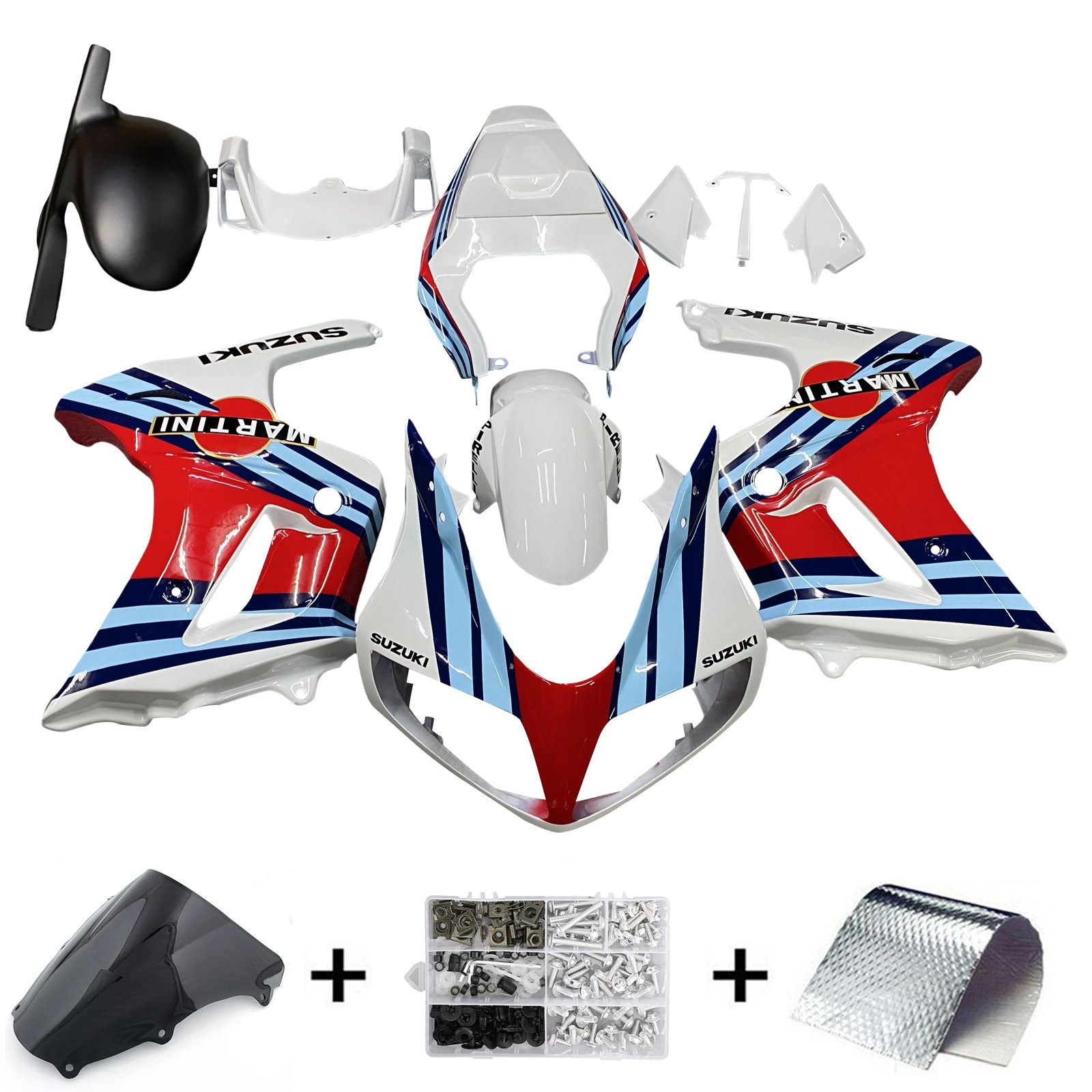 2003-2013 Suzuki SV650 Amotopart Kit de carénage d'injection carrosserie plastique ABS #101