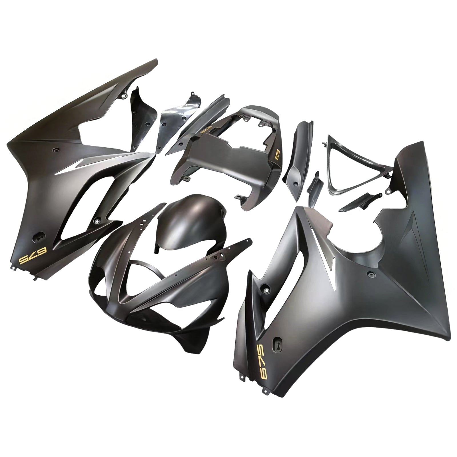 2006-2008 Triumph Daytona 675 Carenado de carrocería negro ABS moldeado por inyección 9# genérico