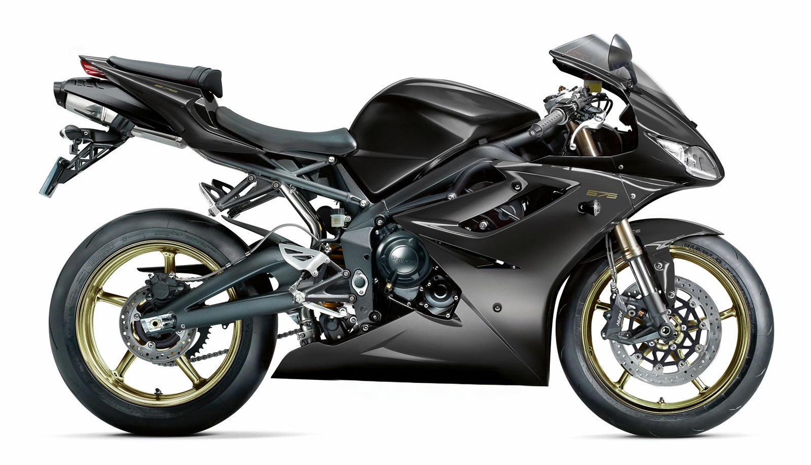 2006-2008 Triumph Daytona 675 Black Bodywork Fairing ABS Formsprutning 9# Generic