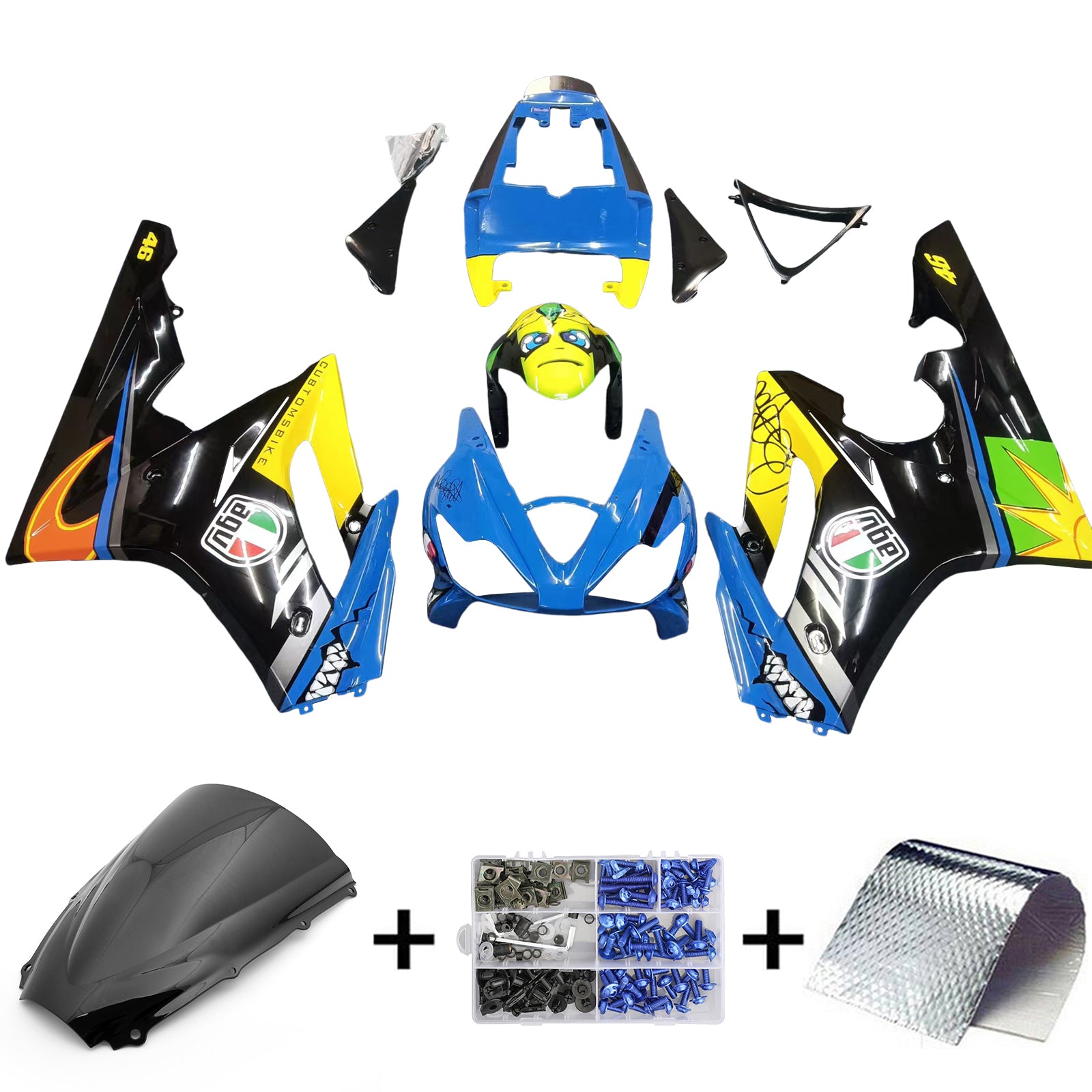 2006-2008 Triumph Daytona 675 Kit de carenado Carrocería Plástico ABS