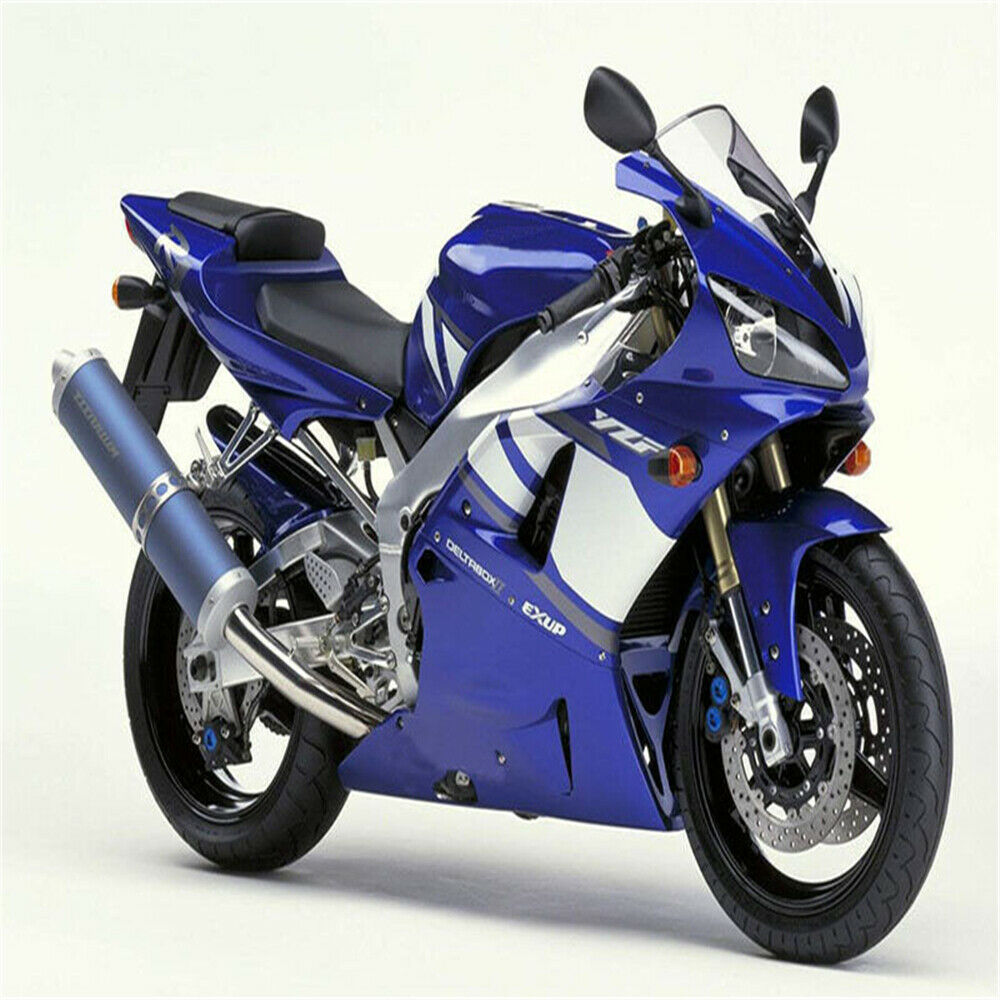 ABS-injeksjonsplastikksett Fairing Fit Yamaha YZF R1 2000-2001 Blå Generisk