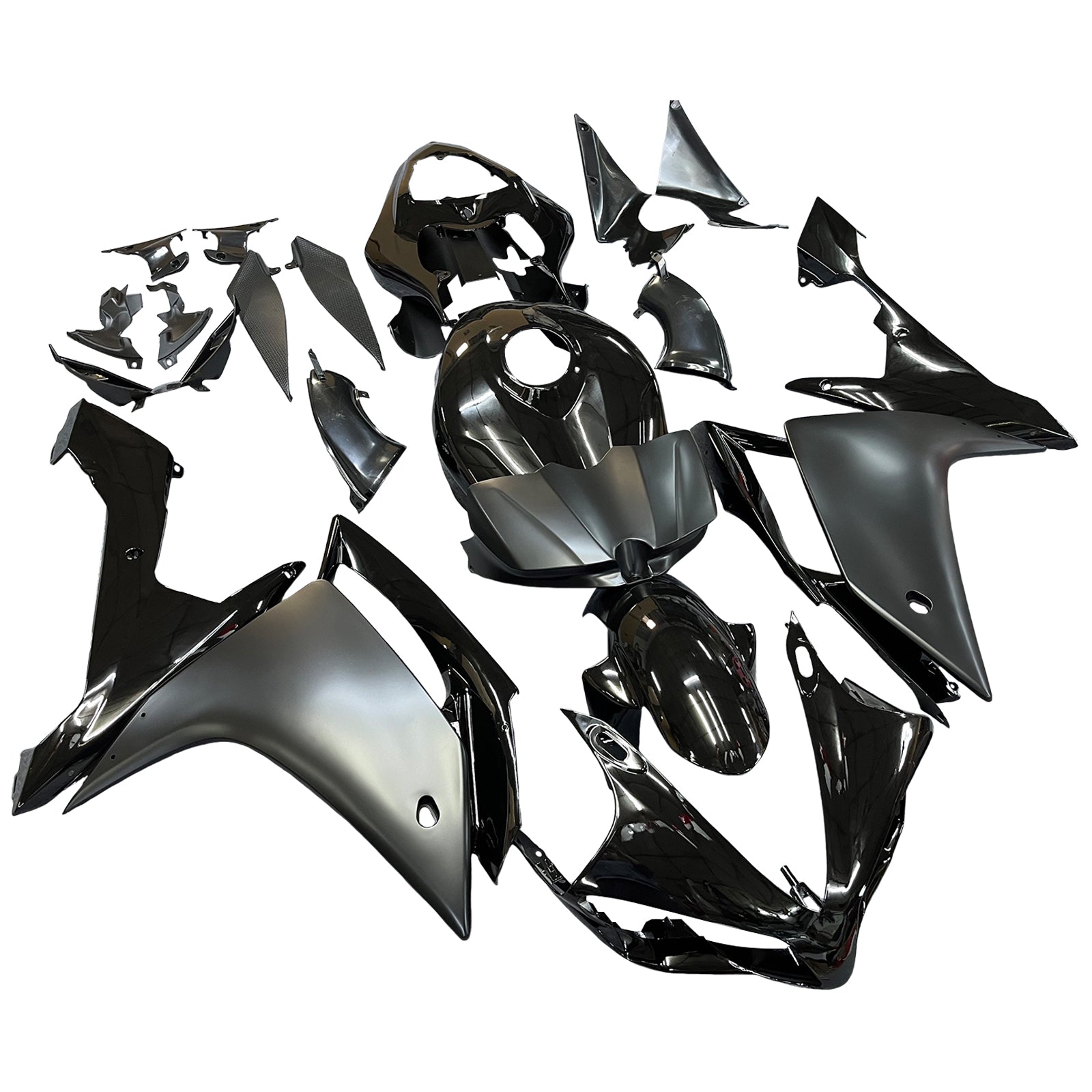 ABS-injeksjonsplastikksett Fairing Fit Yamaha YZF R1 2007-2008 Gloss Matt Black Generic