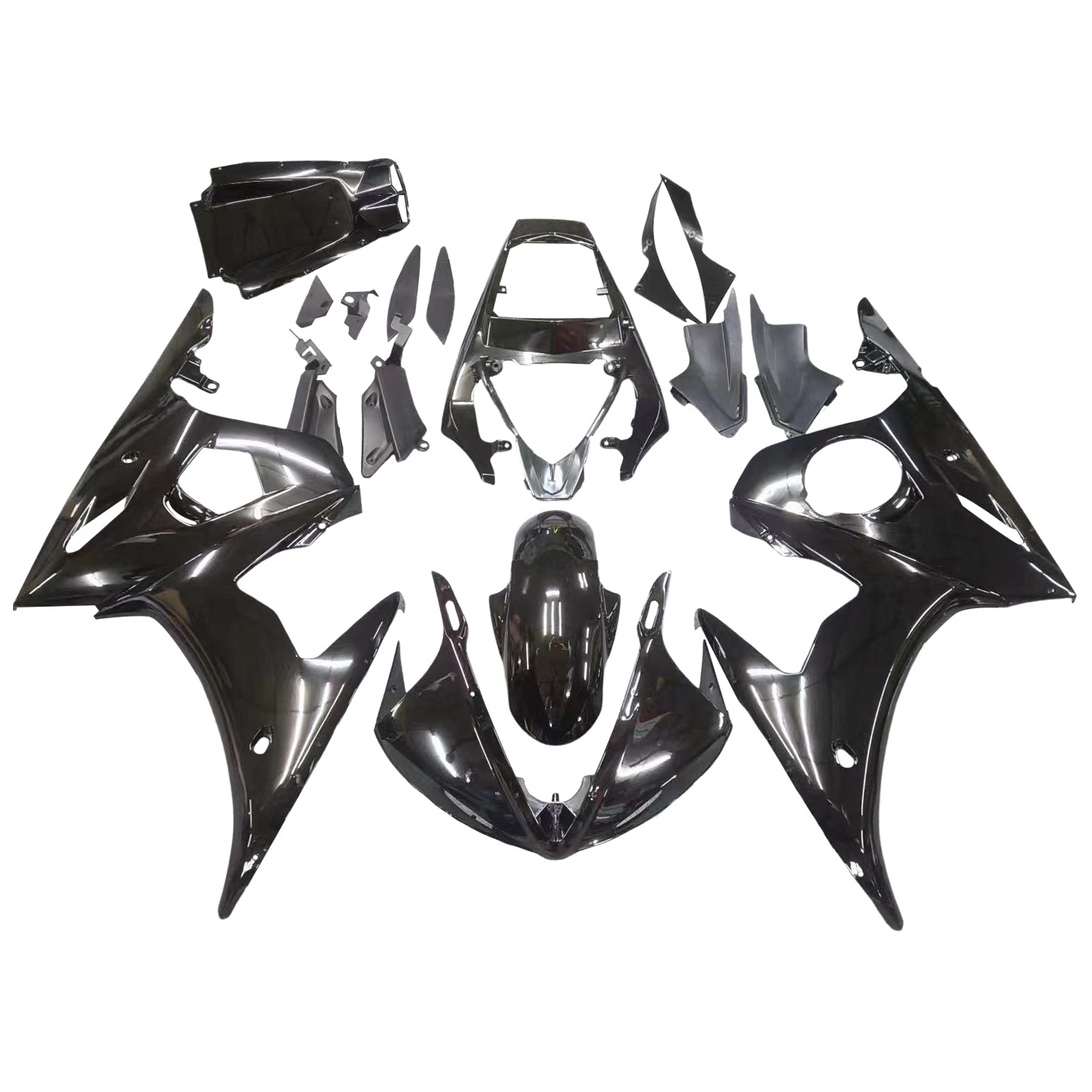 2003-2004 Yamaha YZF R6 Fairing Gloss Black Kit