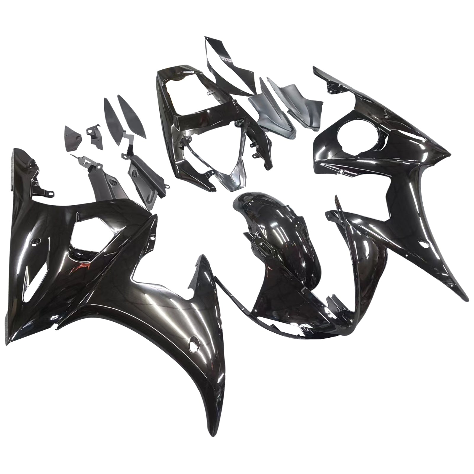 2003-2004 Yamaha YZF R6 Fairing Gloss Black Kit