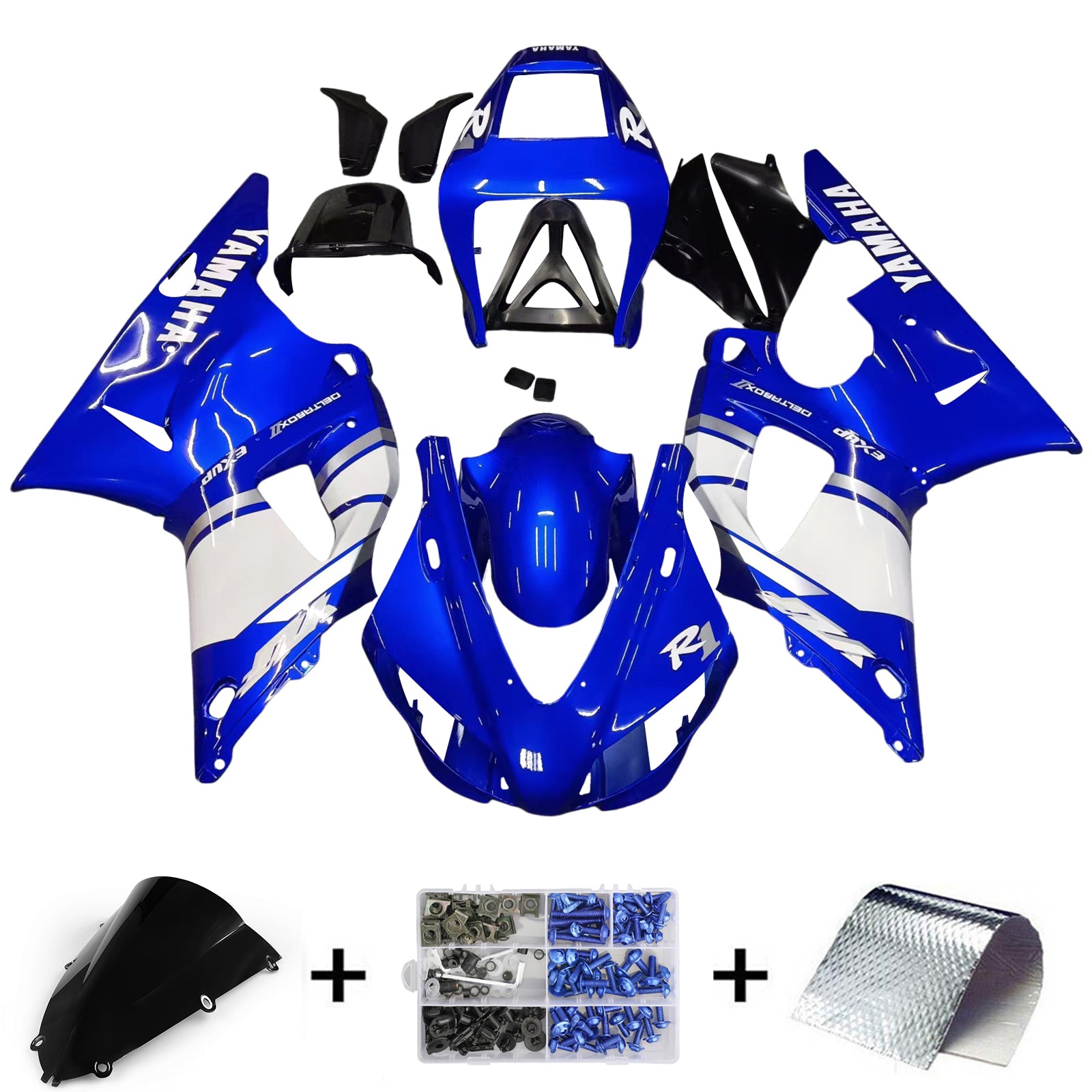 1998-1999 Yamaha YZF 1000 R1 Kit de carénage d'injection carrosserie plastique ABS