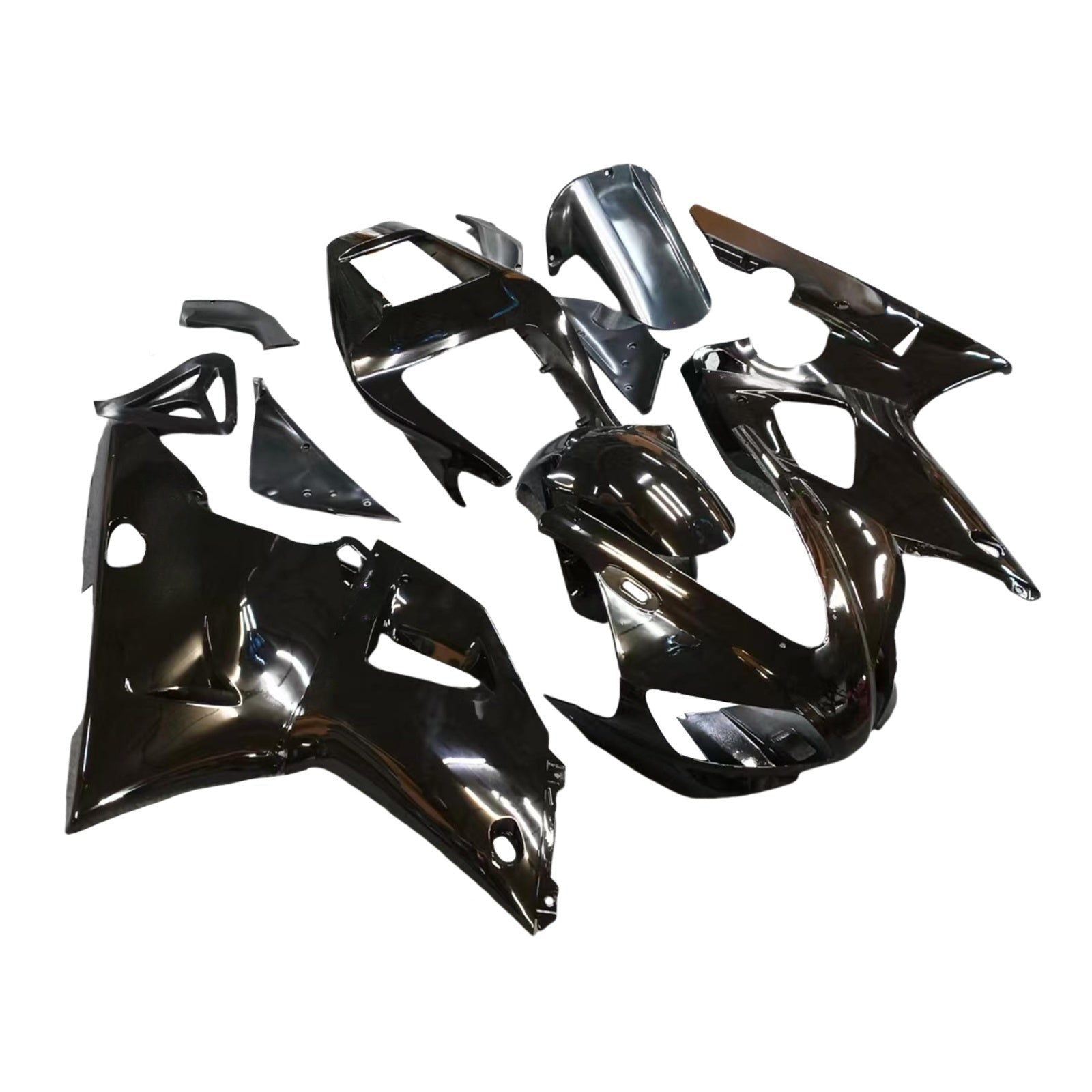 1998-1999 Yamaha YZF-R1 Carénages de course noirs génériques