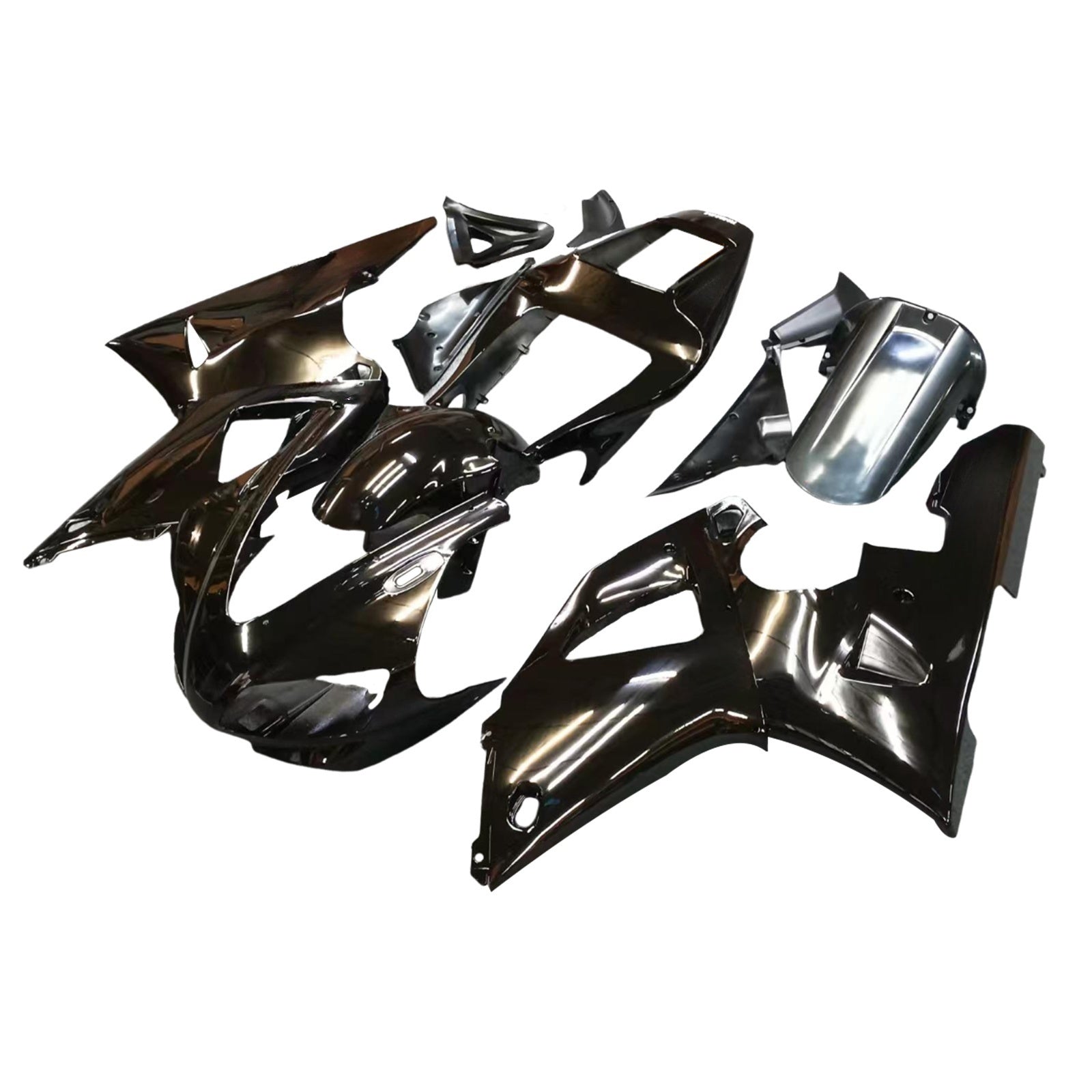1998-1999 Yamaha YZF-R1 Carénages de course noirs génériques