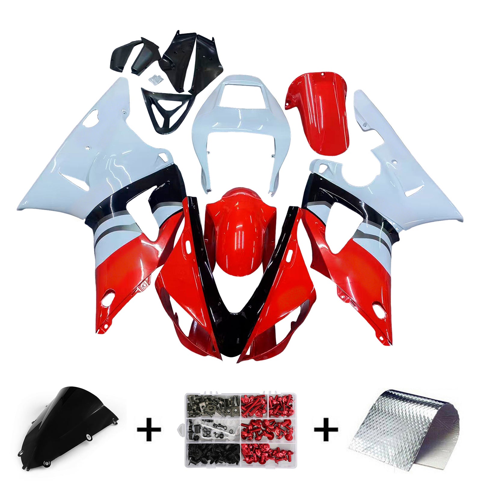 1998-1999 Yamaha YZF-R1 Injection Fairing Kit Karosseri Plast ABS