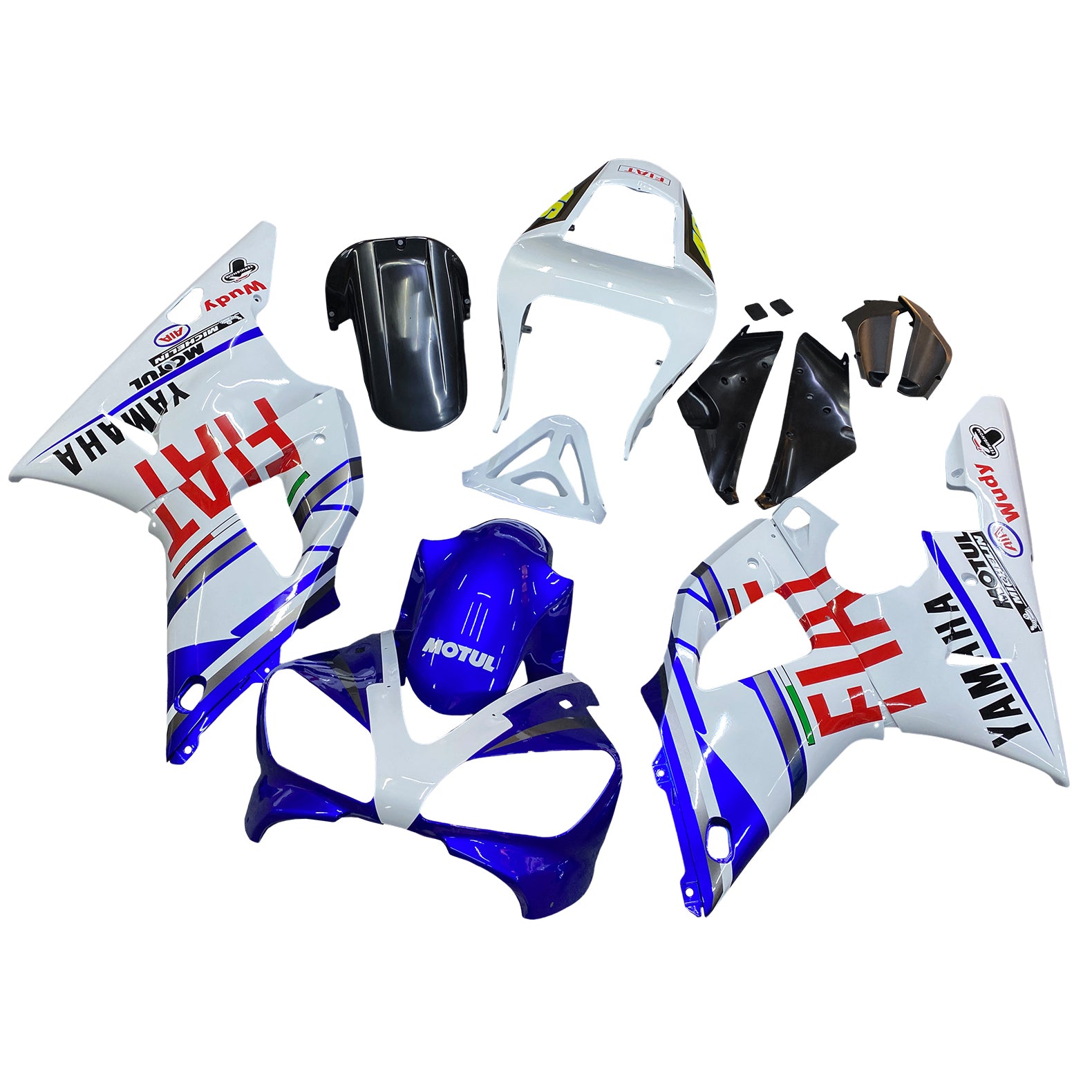 2000-2001 Yamaha YZF-R1 Blue White No.46 FIAT Racing Fairings Generic