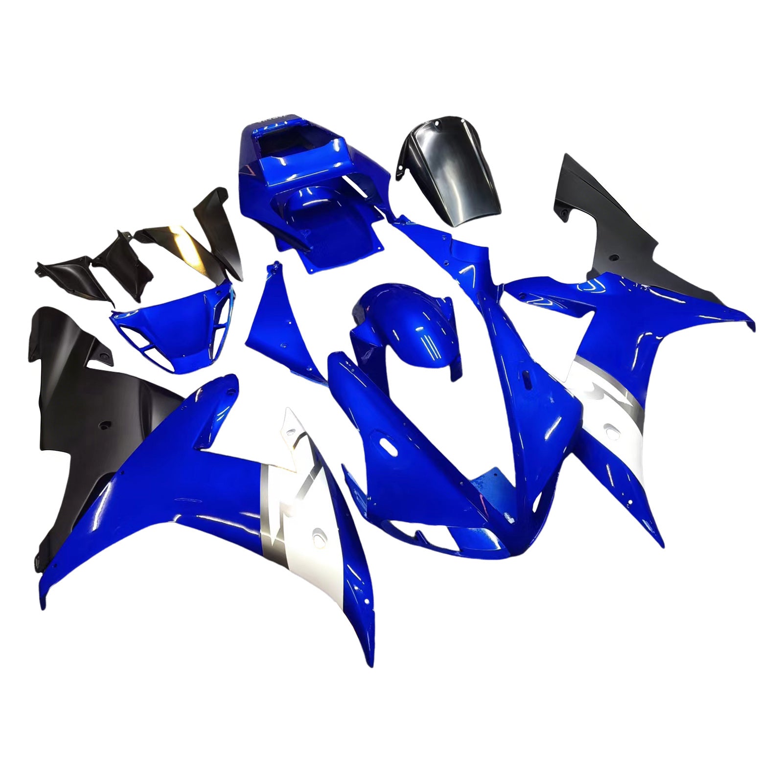 2002-2003 YZF 1000 R1 Carénage de carrosserie bleu Ensemble de plastiques moulés par injection ABS générique