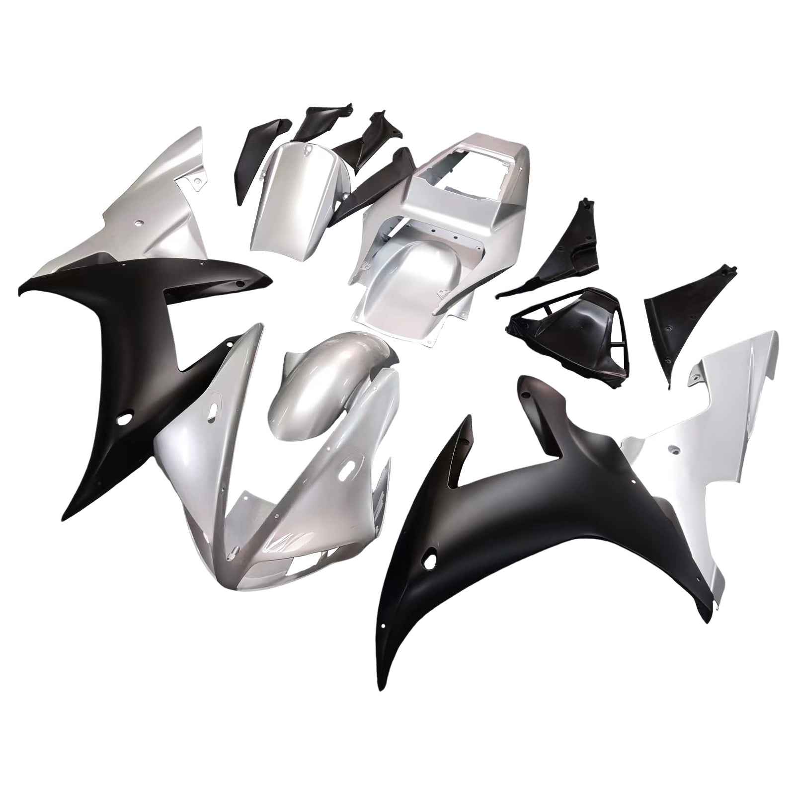 2002-2003 Yamaha YZF-R1 Argent Noir Racing Carénages Générique