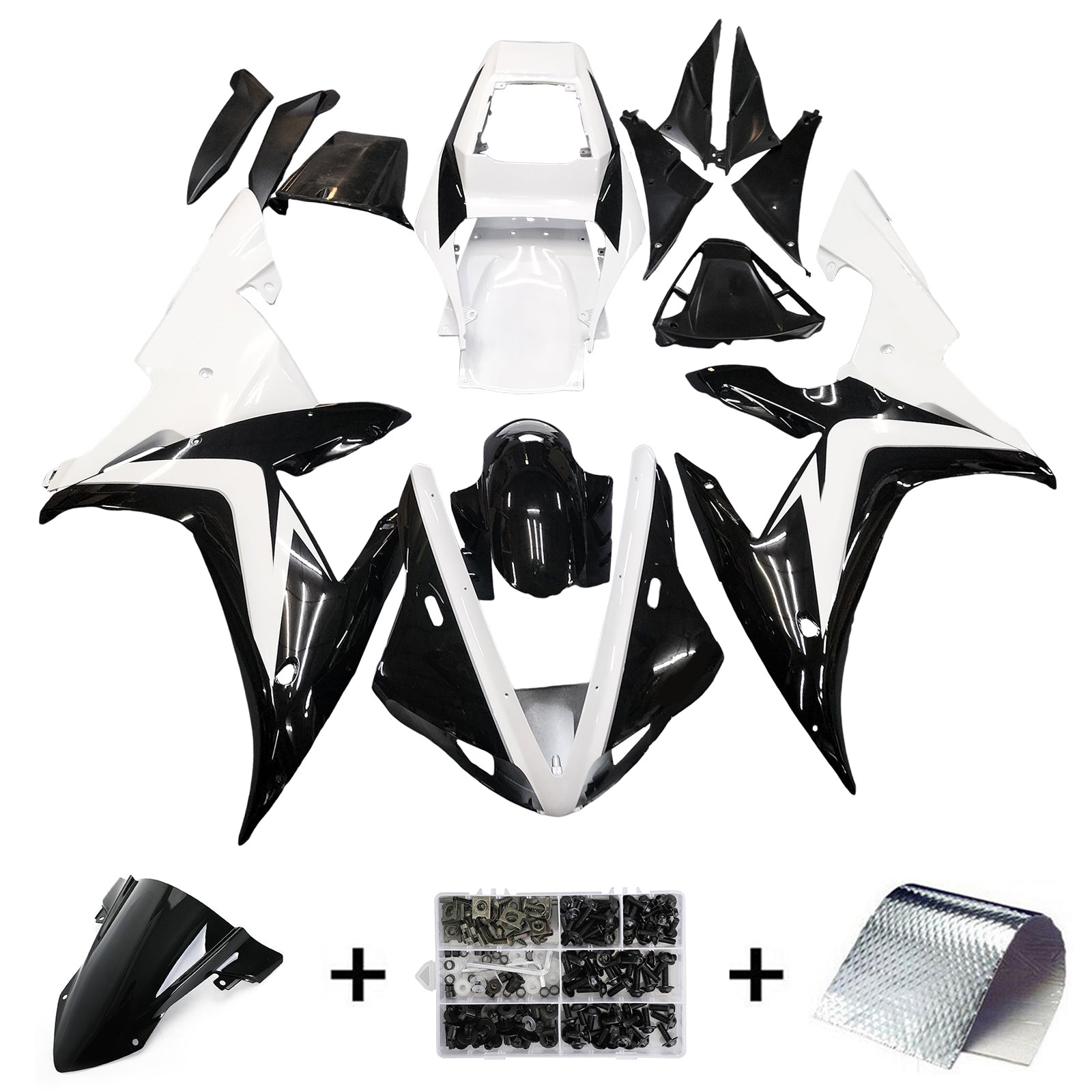 2002-2003 Yamaha YZF 1000 R1 Kit de carénage d'injection carrosserie plastique ABS #108