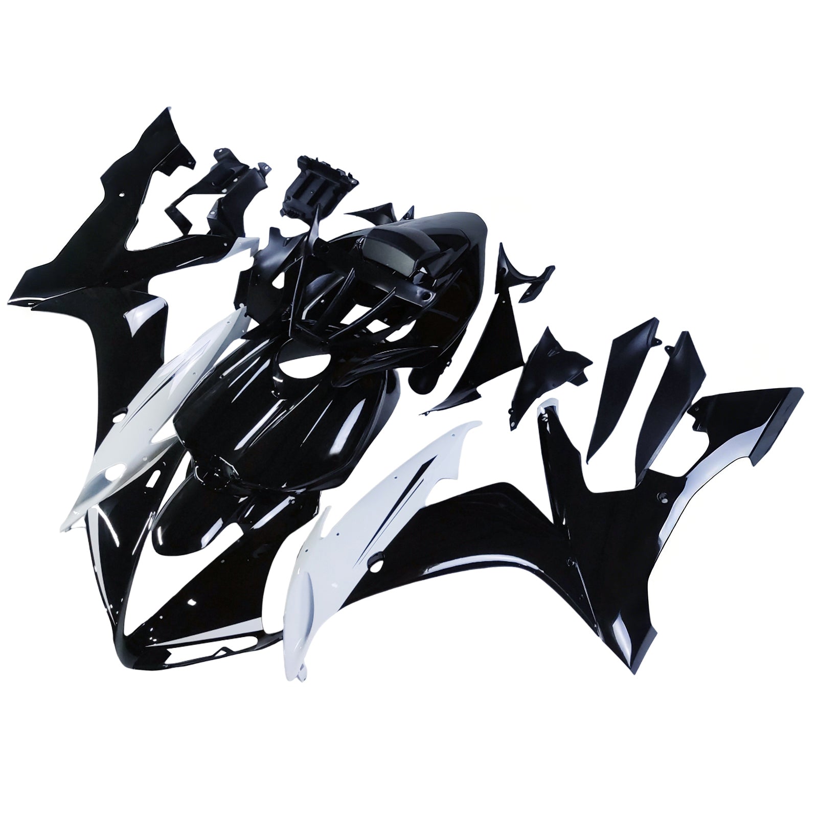 2004-2006 Yamaha YZF-R1 Zwart Wit Racing Fairings Generiek