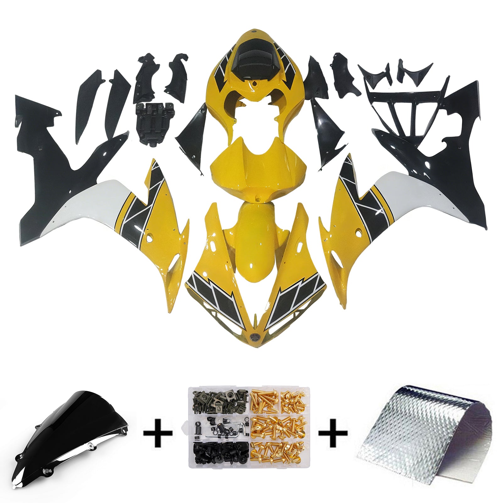 2004-2006 Yamaha R1 gele kuipset