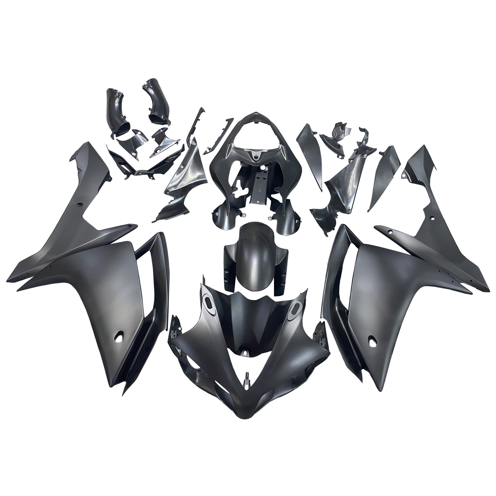 Yamaha YZF-R1 2007-2008 Noir Mat & Carénages Gold Racing génériques