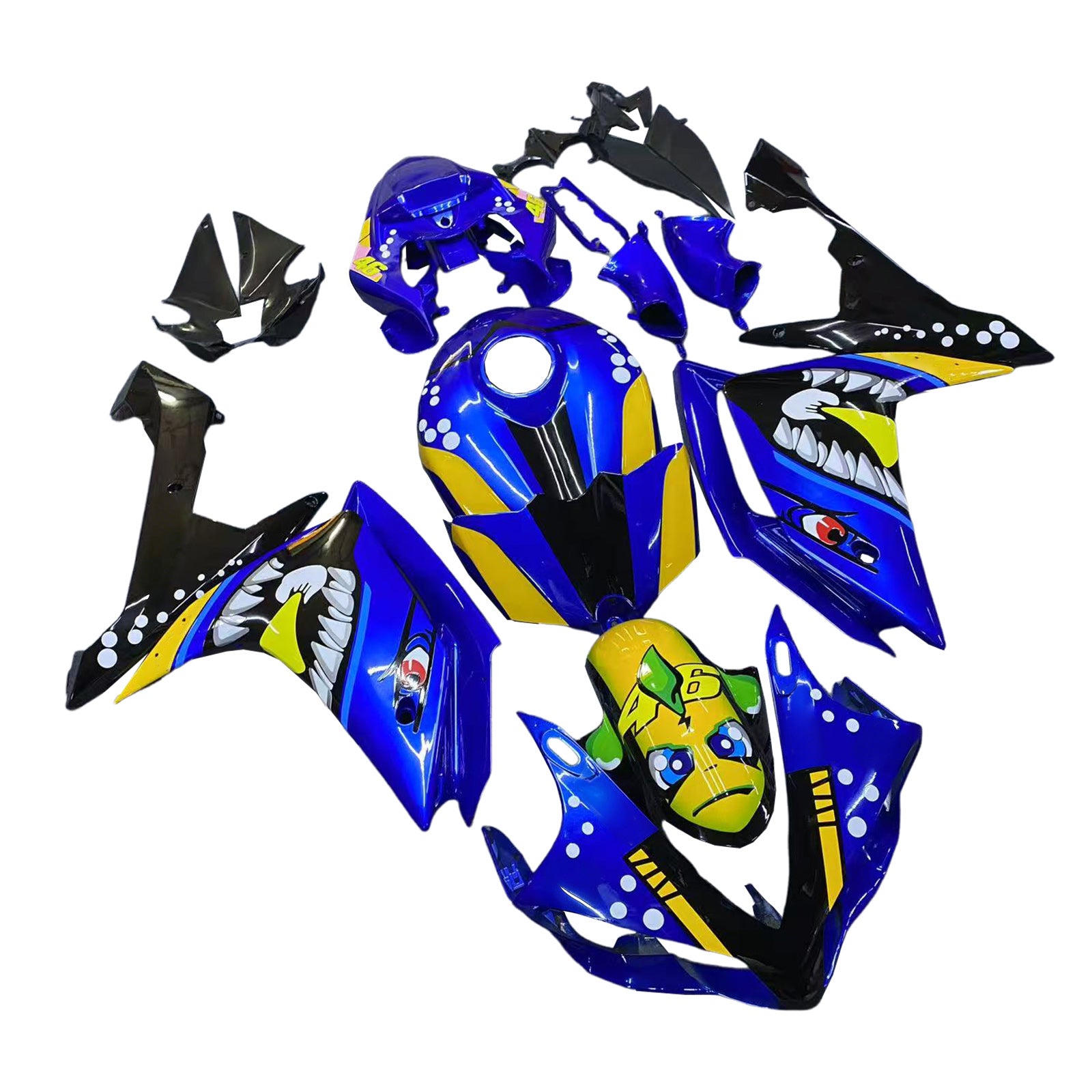 2007-2008 Yamaha YZF 1000 R1 Kit de carenado Carrocería Plástico ABS