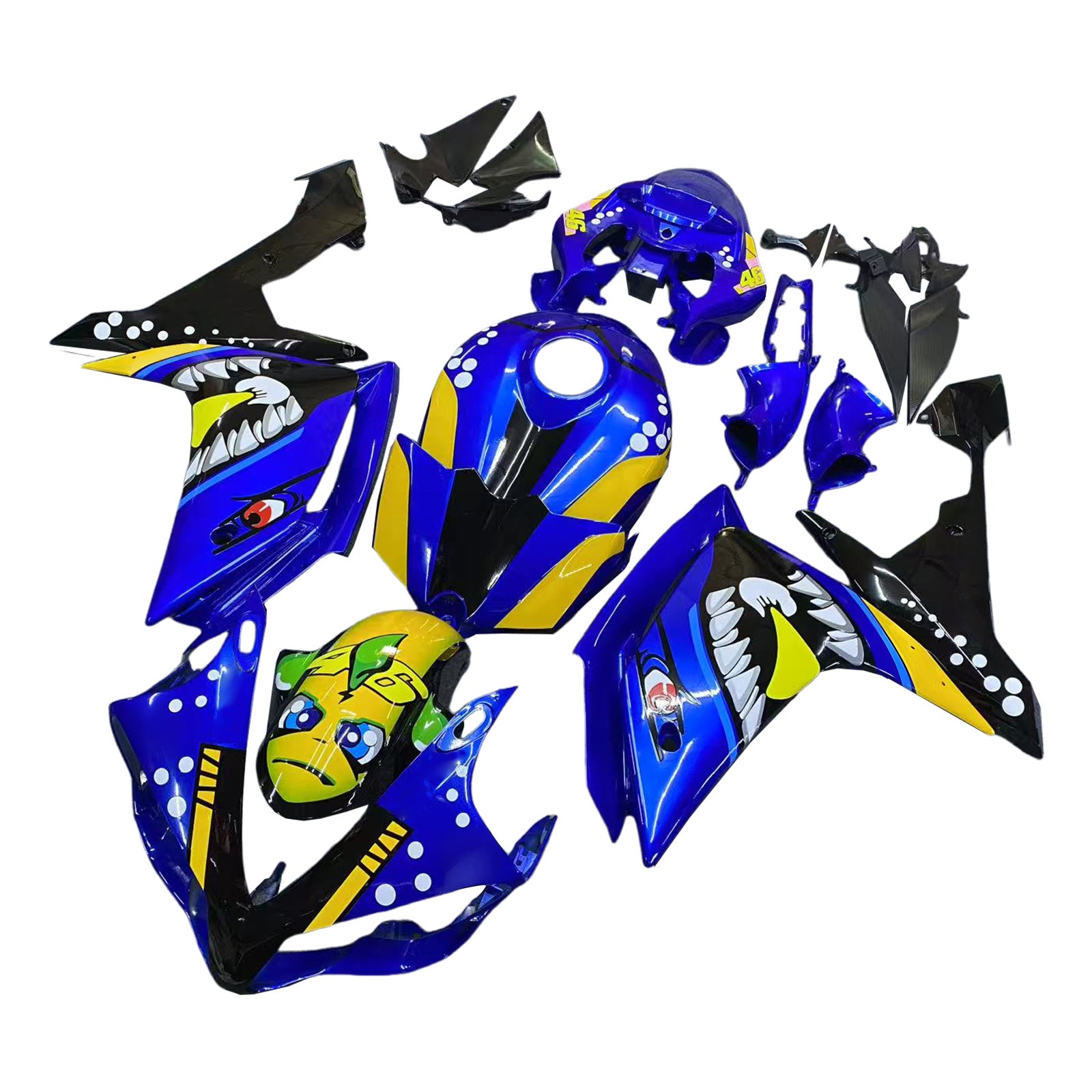 2007-2008 Yamaha YZF 1000 R1 Kit de carenado Carrocería Plástico ABS