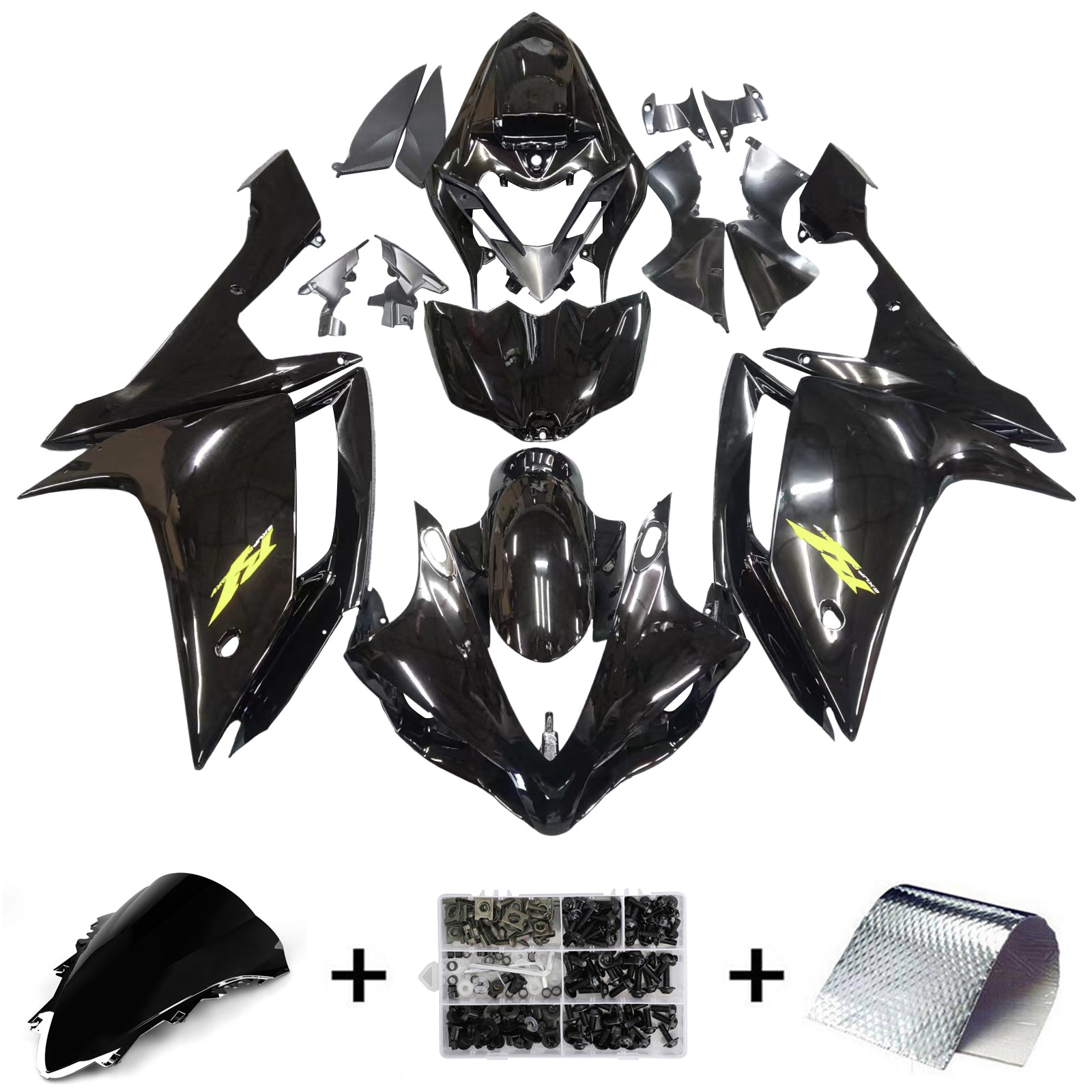 2007-2008 Yamaha YZF 1000 R1 Kit de carenado Carrocería Plástico ABS