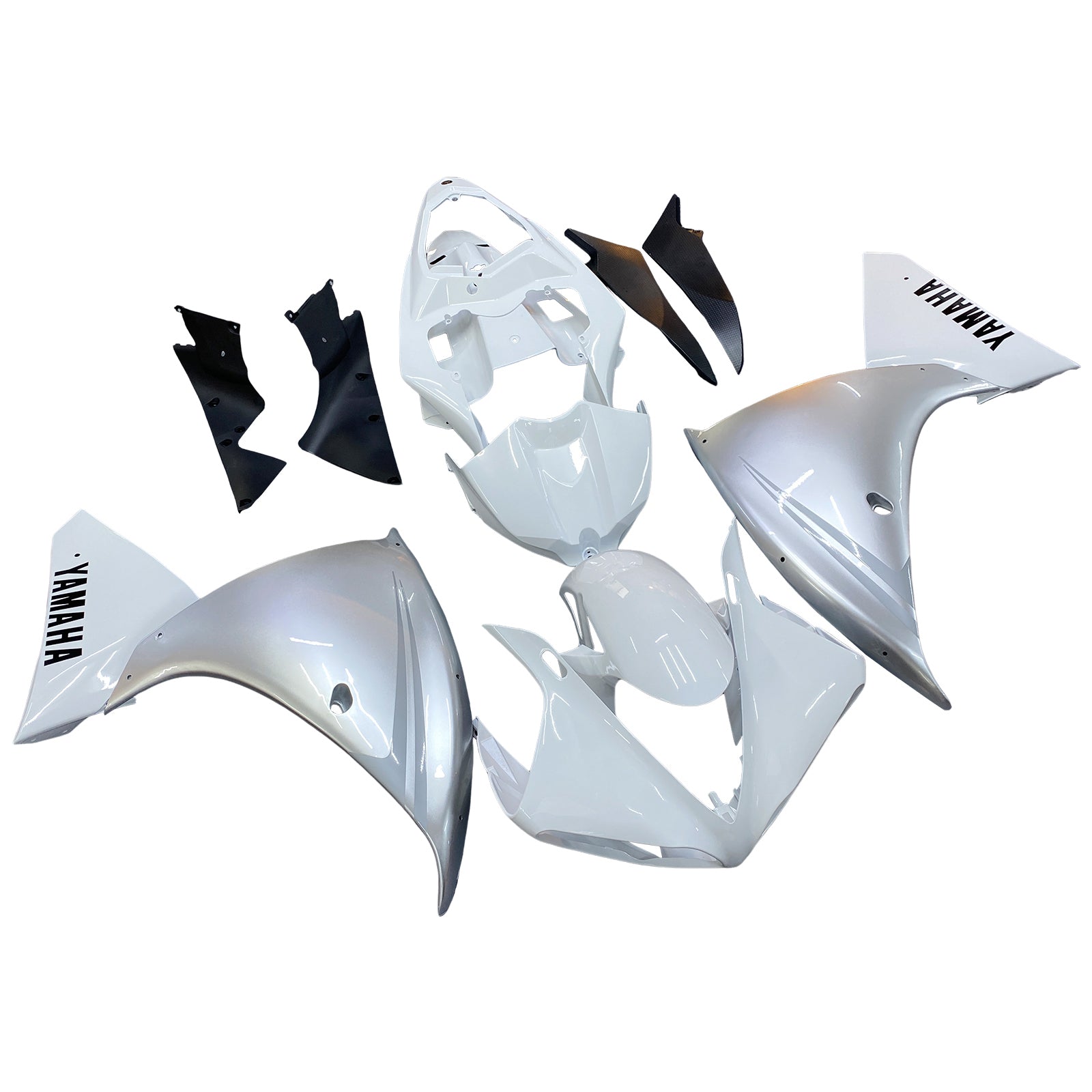 2009-20121 Yamaha YZF-R1 White Silver Racing Fairings Generic