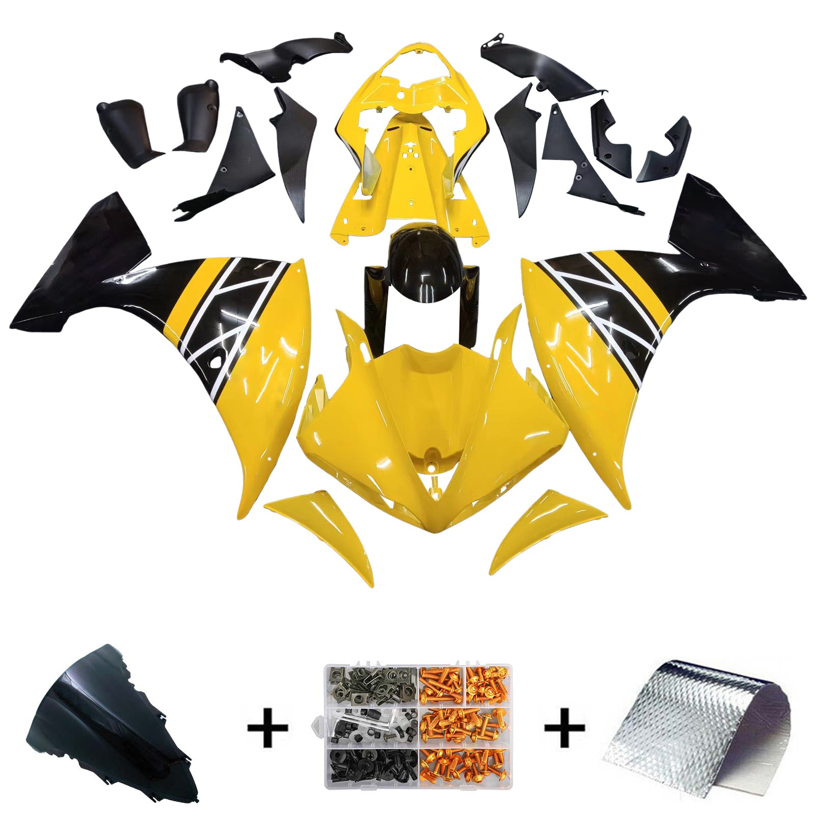 2009-2011 Yamaha YZF 1000 R1 Amotopart injectiekuipset carrosserie kunststof ABS #138