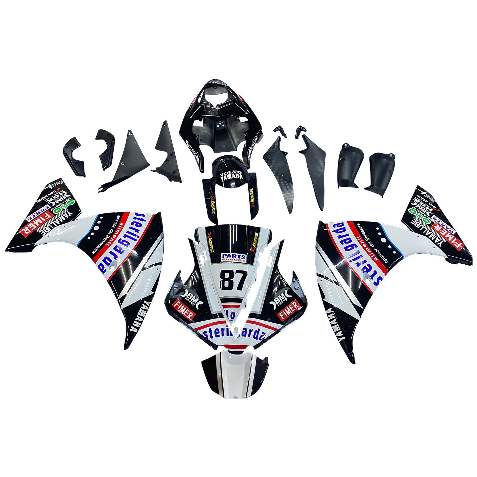 2012-2014 Yamaha YZF 1000 R1 Amotopart Injection Fairing Kit Bodywork Plastic ABS #133