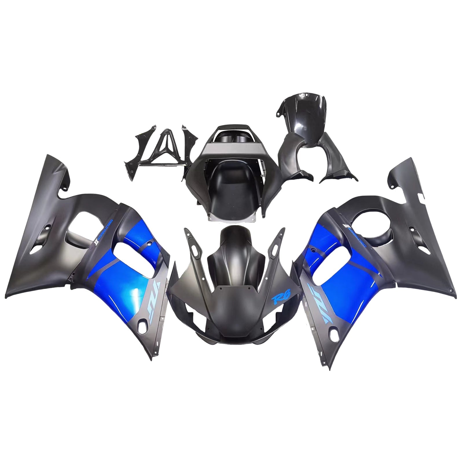 1998-2002 Yamaha yzf 600 R6 Kit de camence d'injection de carrosserie en plastique ABS # 28