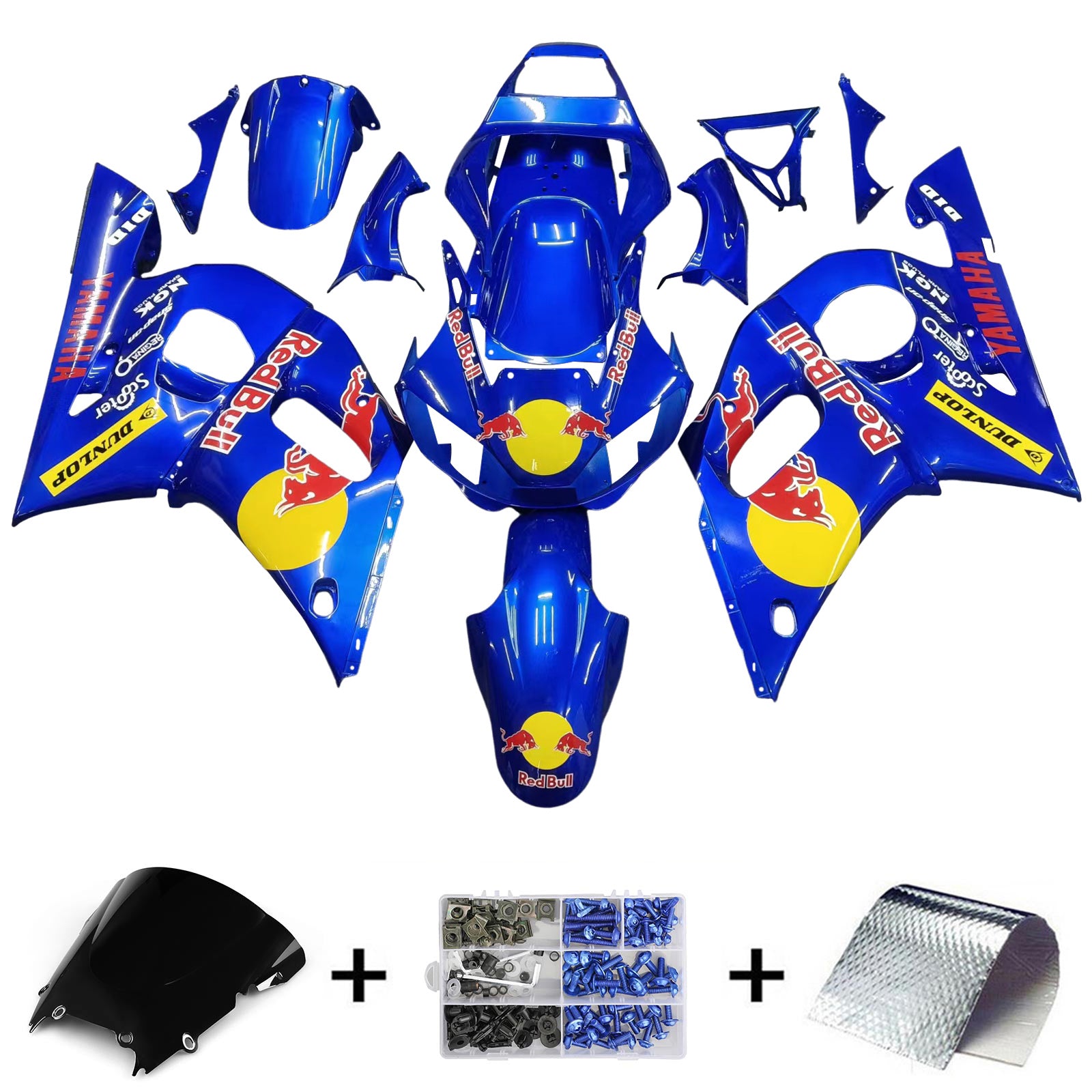 1998-2002 Yamaha YZF 600 R6 Kit de carénage d'injection carrosserie plastique ABS #111