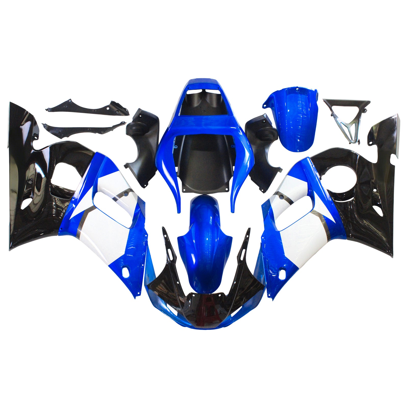 1998-2002 Yamaha YZF 600 R6 Kit de carenagem de injeção Plástico ABS #126