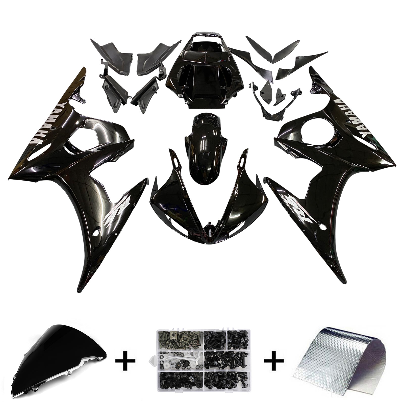 2003-2004 Yamaha R6 & 2006-2009 YZF R6S Fairing G-Black Kit