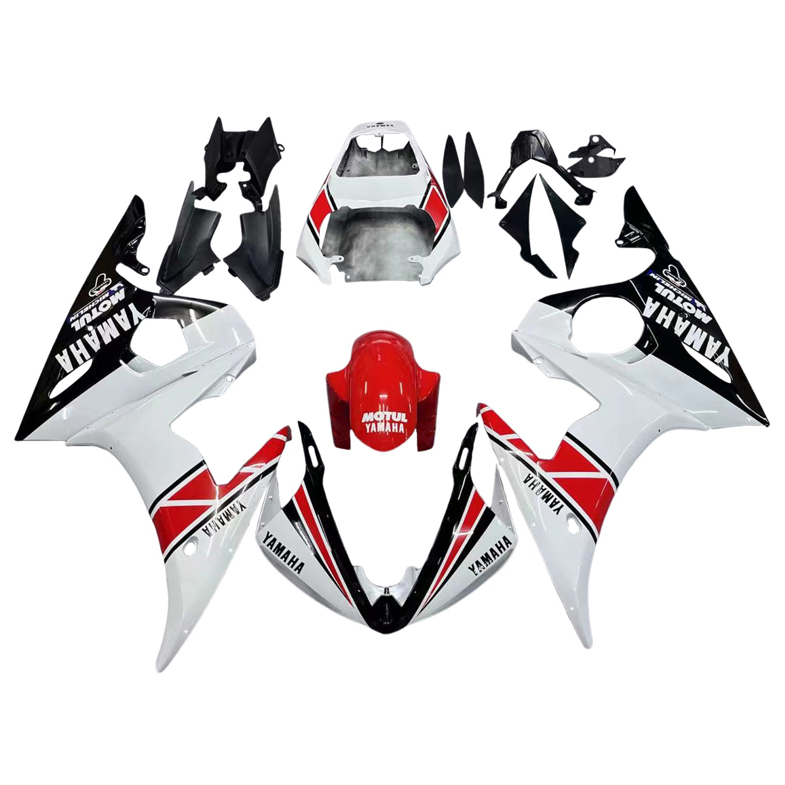 2003-2004 Yamaha YZF 600 R6 2006-2009 R6S Amotopart Injection Fairing Kit Bodywork Plastic ABS #104