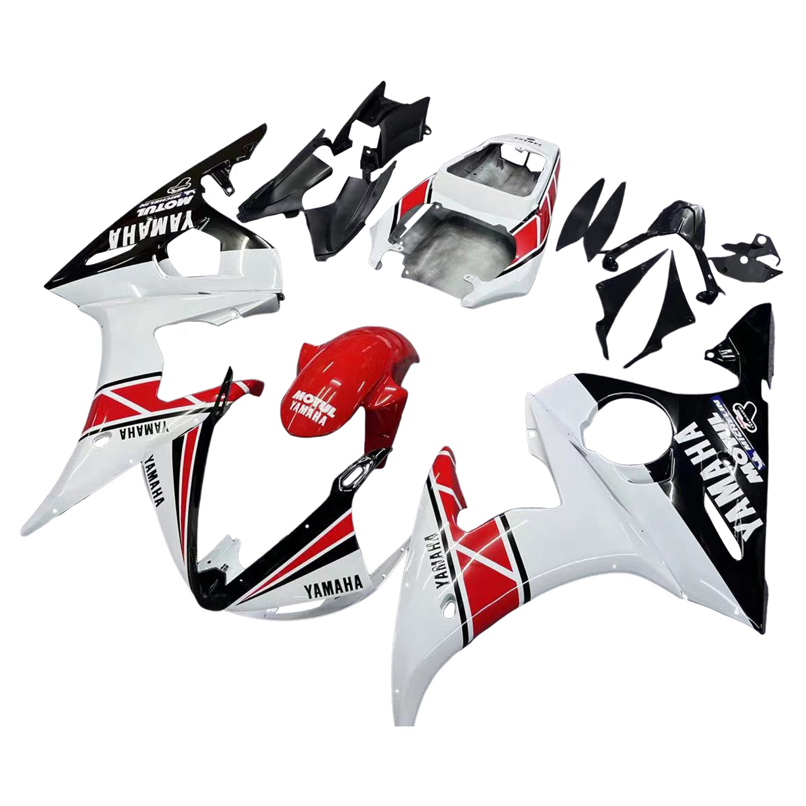 2003-2004 Yamaha YZF 600 R6 2006-2009 R6S Amotopart Injection Fairing Kit Bodywork Plastic ABS #104