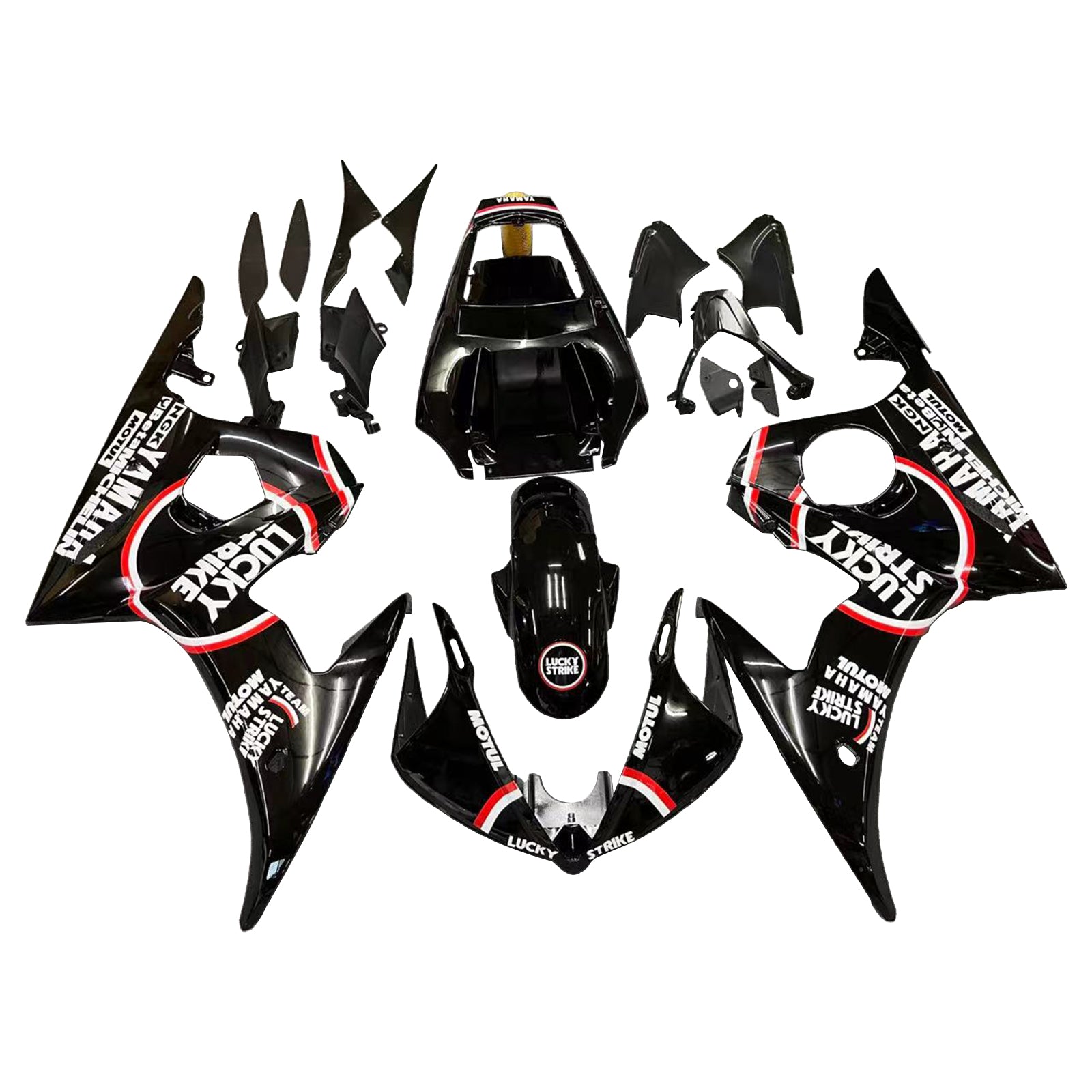 2003-2004 Yamaha YZF 600 R6 2006-2009 R6S Amotopart Injection Fairing Kit Bodywork Plastic ABS #105