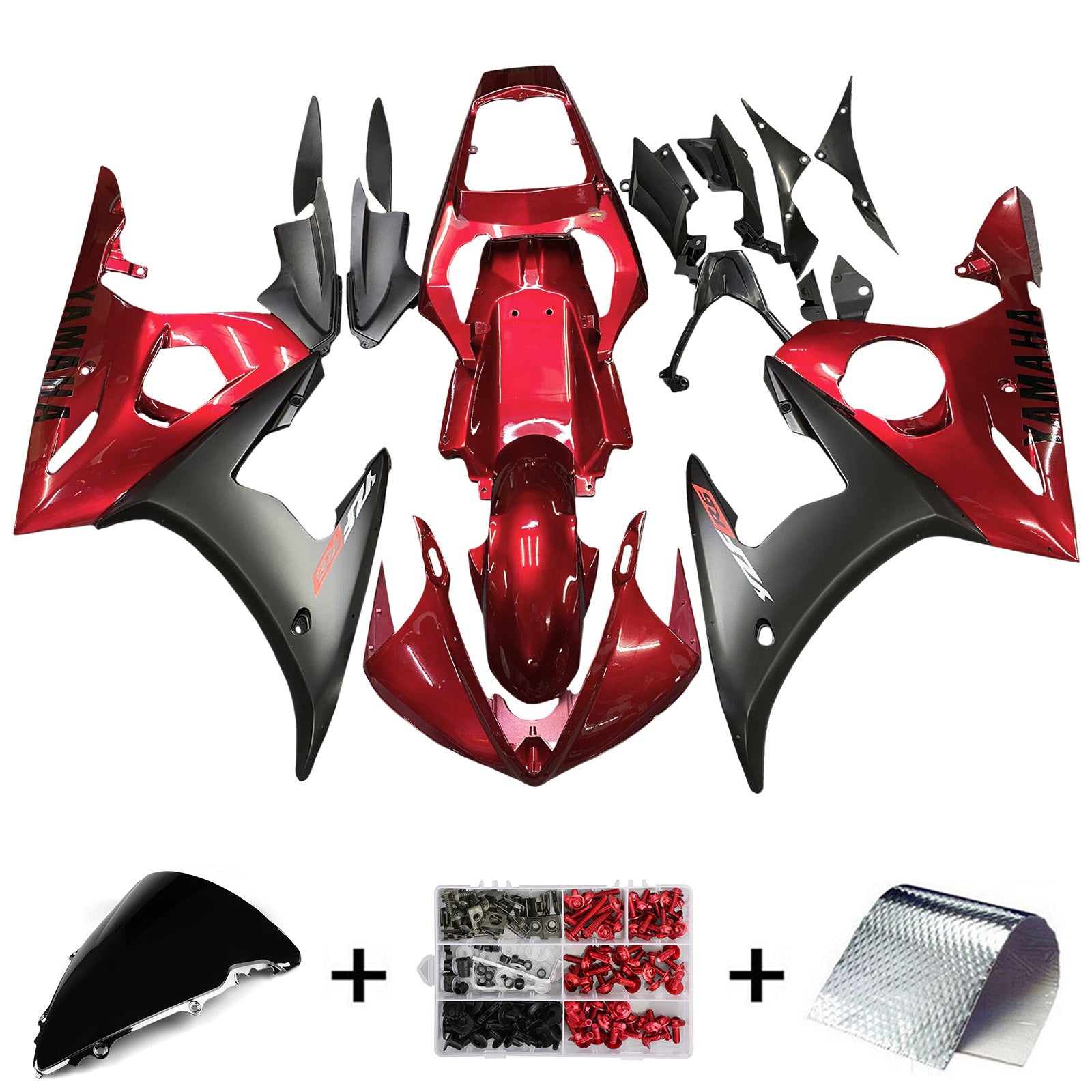 2003-2004 Yamaha YZF 600 R6 2006-2009 R6S Amotopart Injection Fairing Kit Karosseri Plast ABS #127