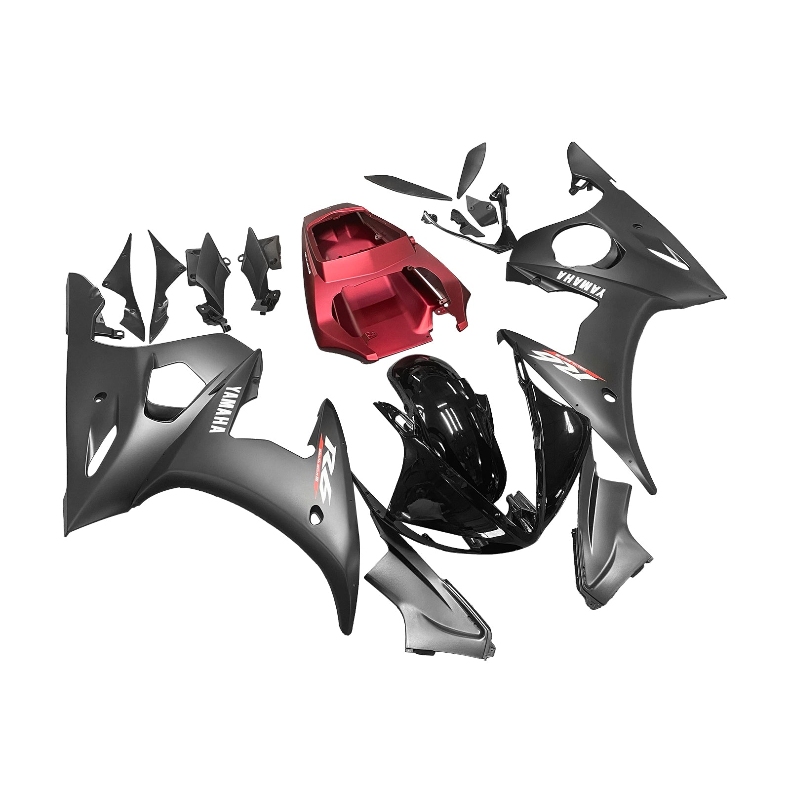 2003-2004 Yamaha YZF 600 R6 2006-2009 R6S Amotopart Kit de carenado de inyección Carrocería Plástico ABS # 129