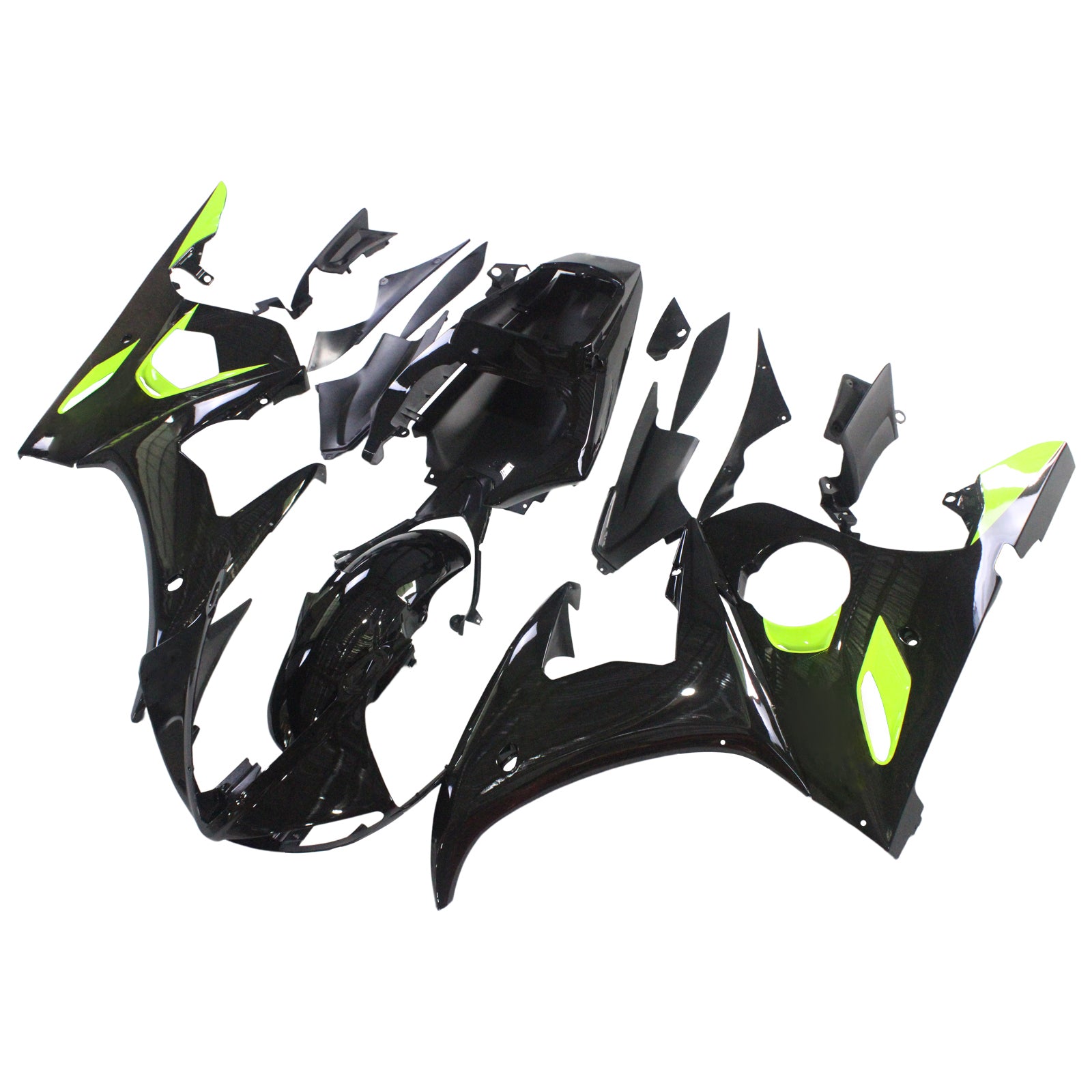 2003-2004 Yamaha YZF 600 R6 2006-2009 R6S Amotopart Kit de carenado de inyección Carrocería Plástico ABS # 149